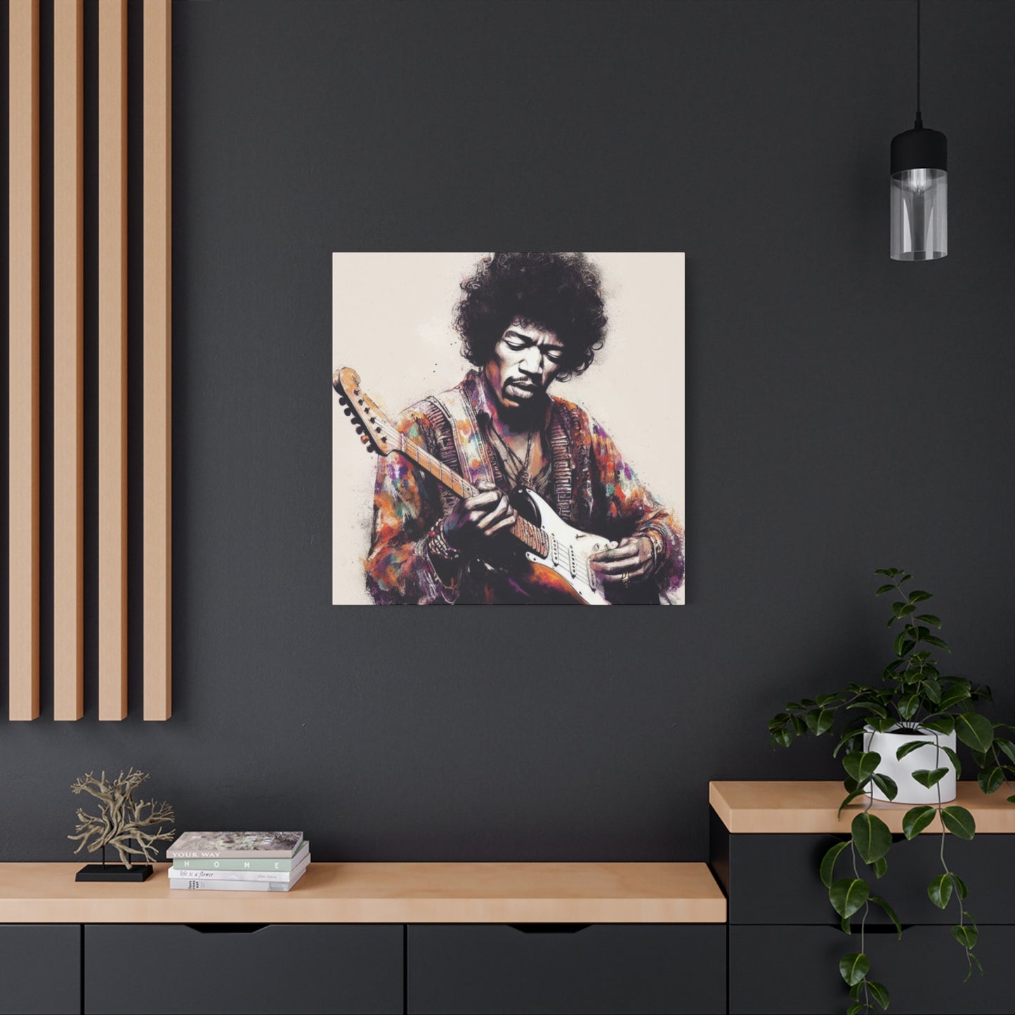 Jimi Hendrix Colorful Poster Wall Art & Canvas Prints