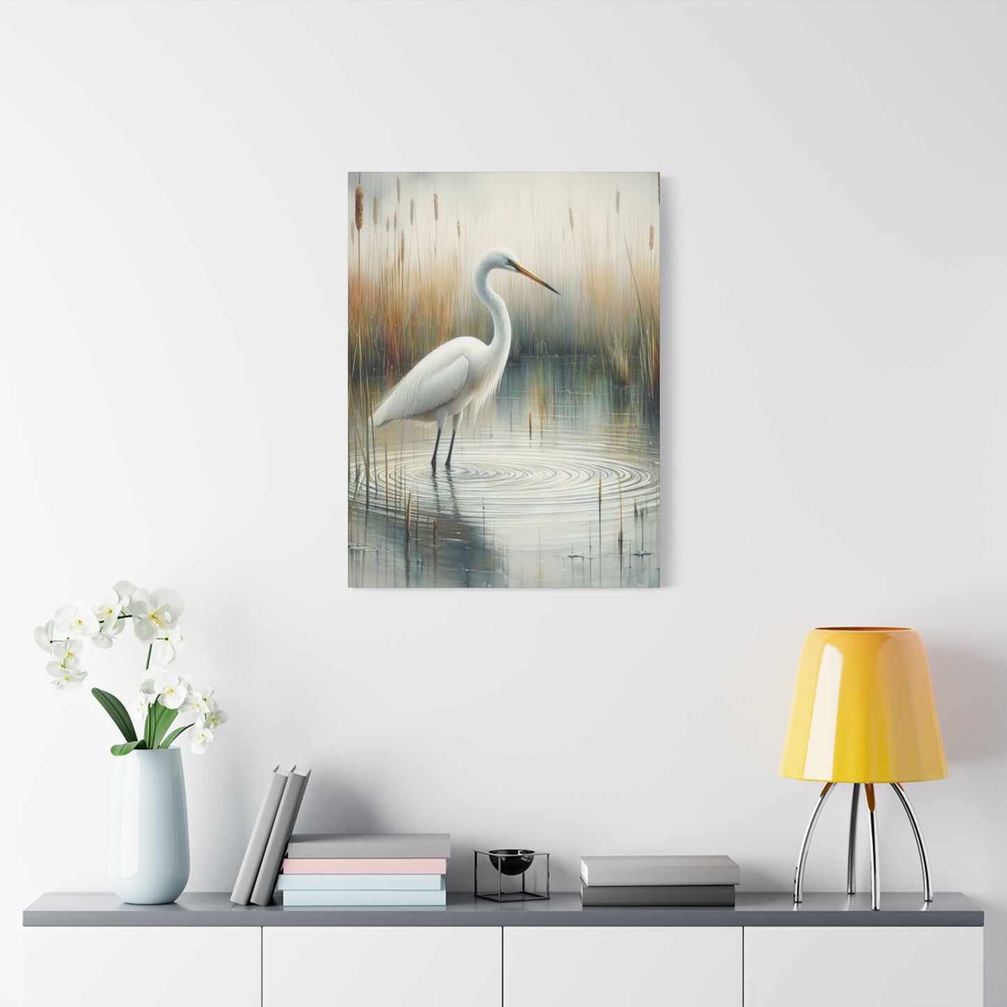 Beautiful Herons in Pond Wall Art & Canvas Prints