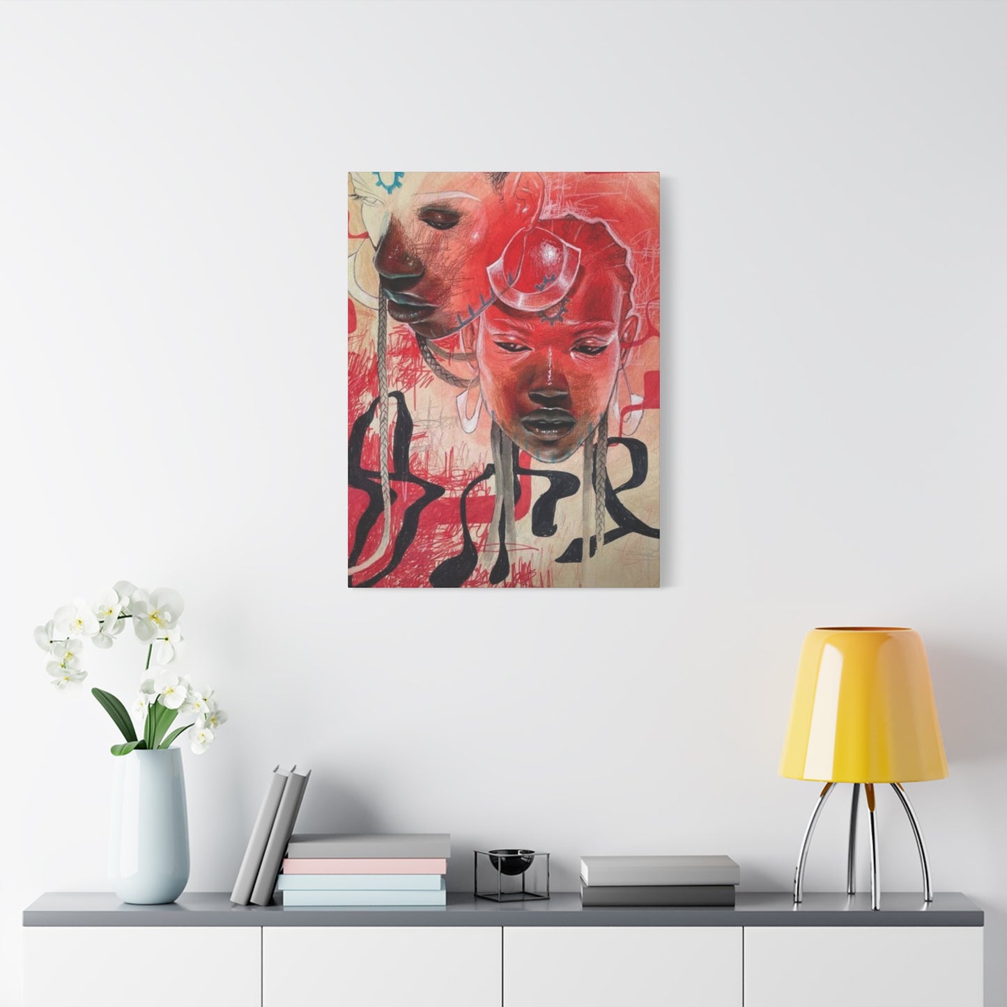 Girls Abstract Painting Mixed Media Wall Art & Canvas Prints