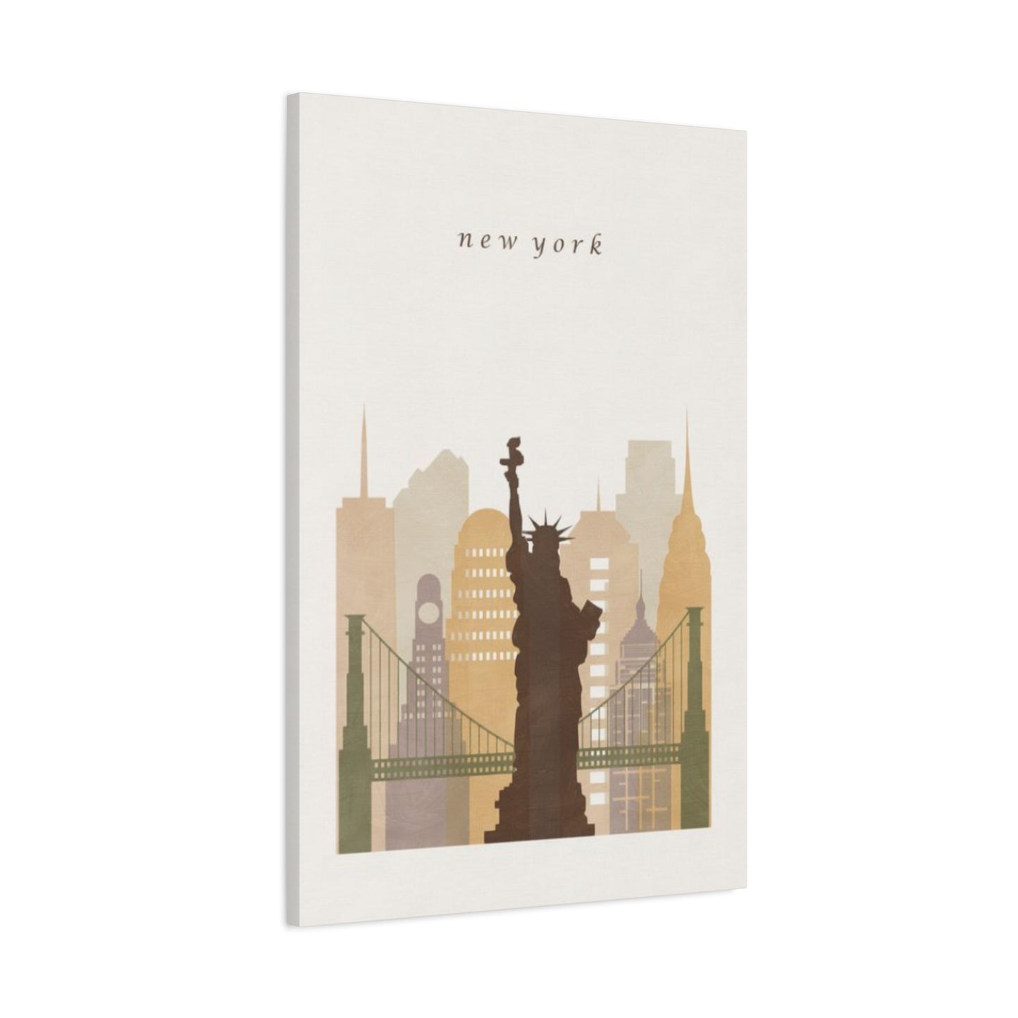 Statue Of Liberty Sepia Poster NYC Skyline Wall Art & Canvas Prints