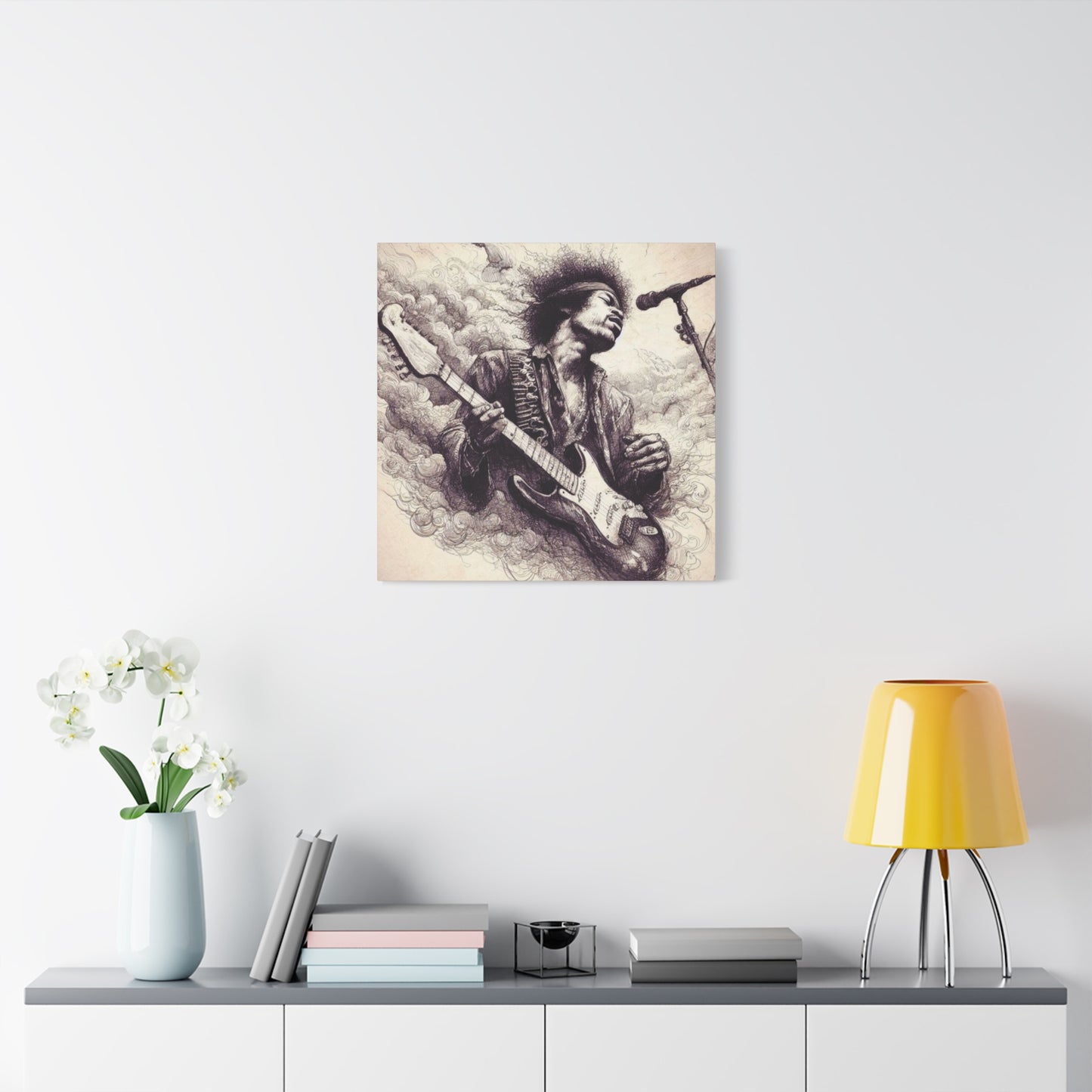 Jimi Hendrix Guitar Poster Wall Art & Canvas Prints