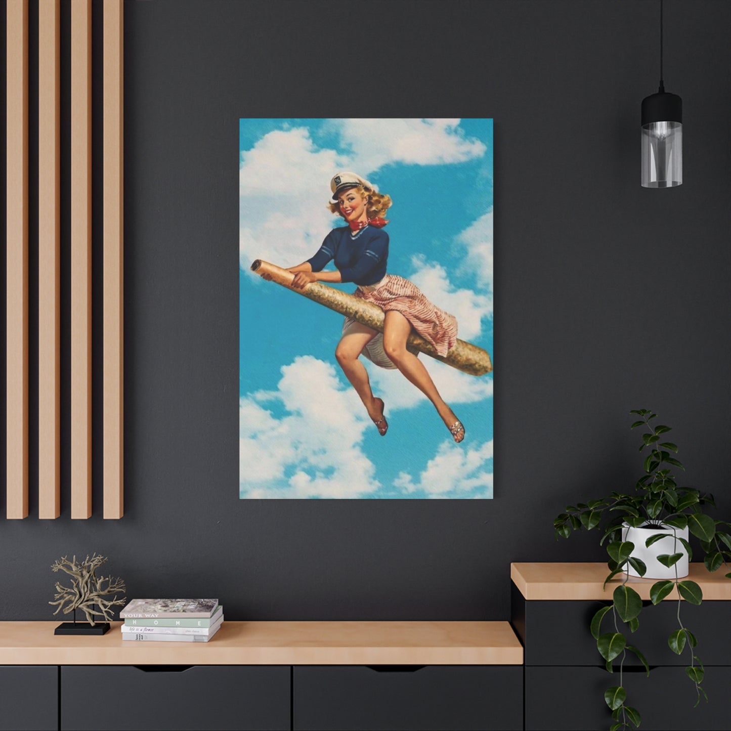 Angel On Joint Marijuana Wall Art & Canvas Prints