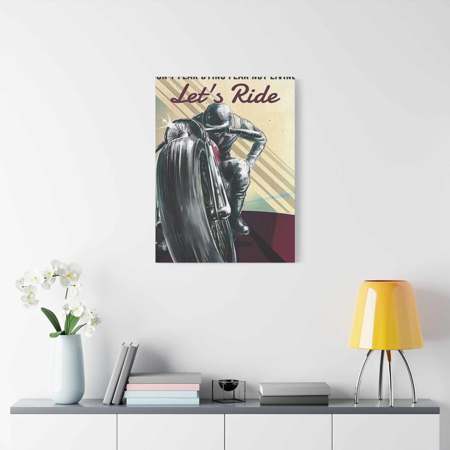 Let's Ride Poster Motorcycle Wall Art & Canvas Prints