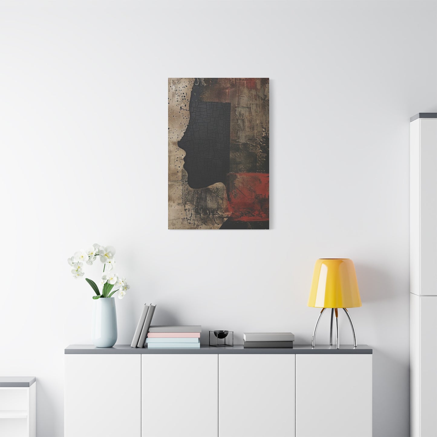 Face Silhouette Modernism Wall Art & Canvas Prints