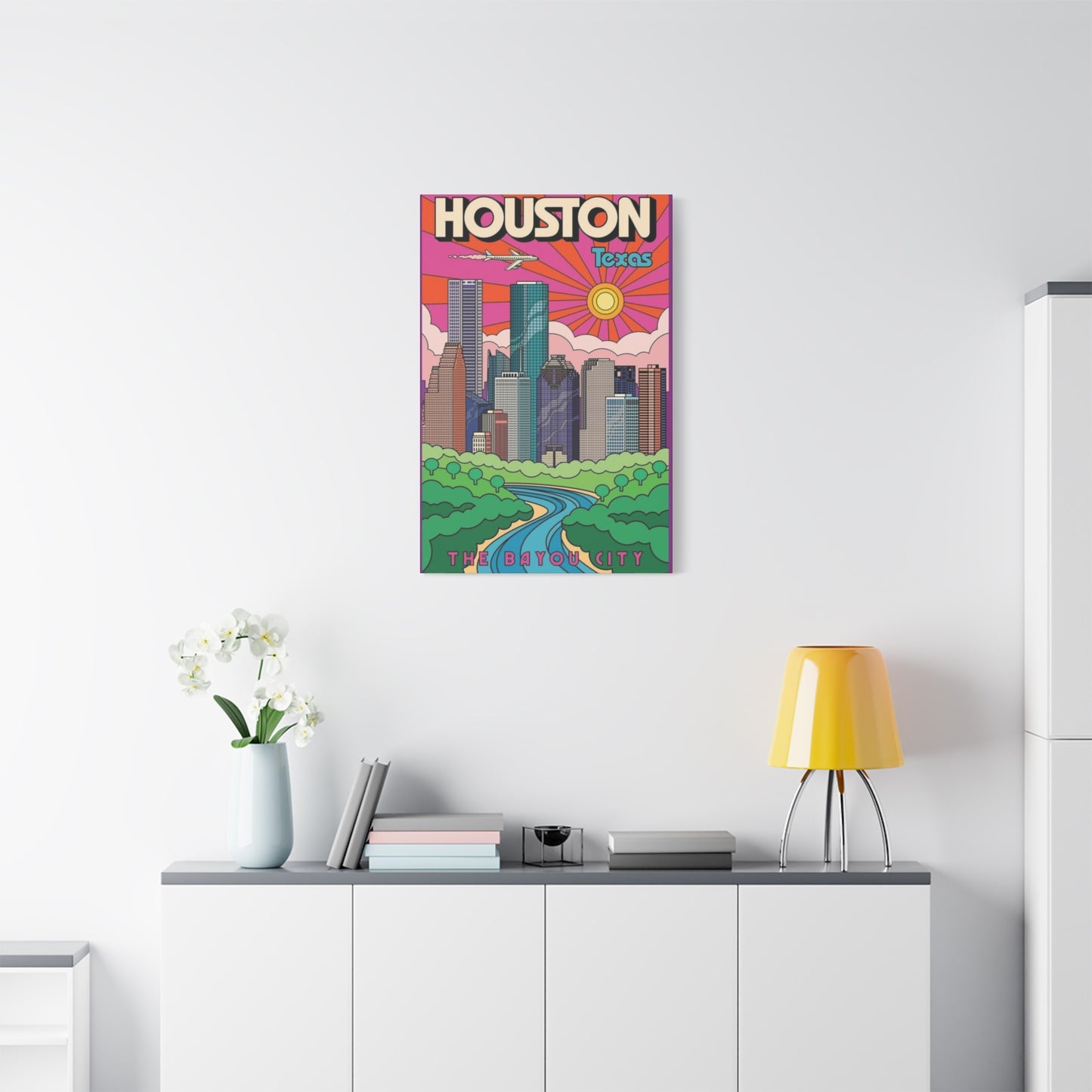 Houston City Graffiti Skylines Wall Art & Canvas Prints