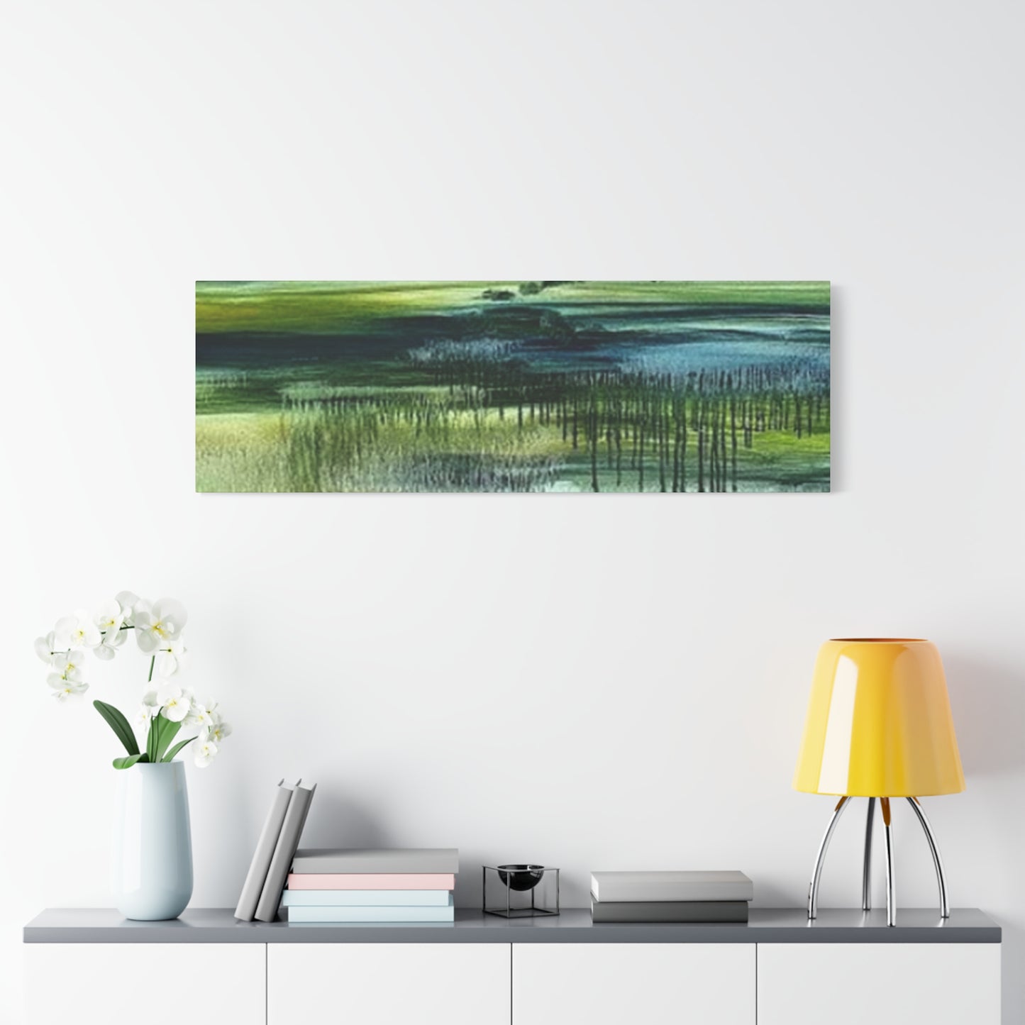 Pond In Grassland Panoramas Wall Art & Canvas Prints