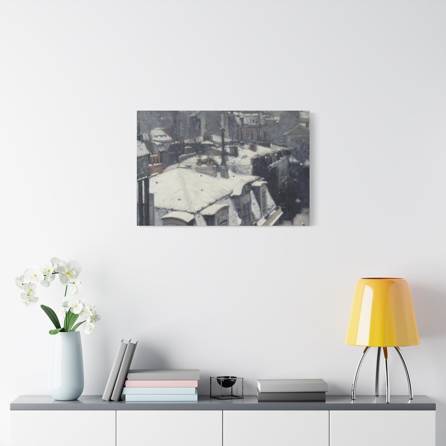 Gustav Snowfall Painting Wall Art & Canvas Prints