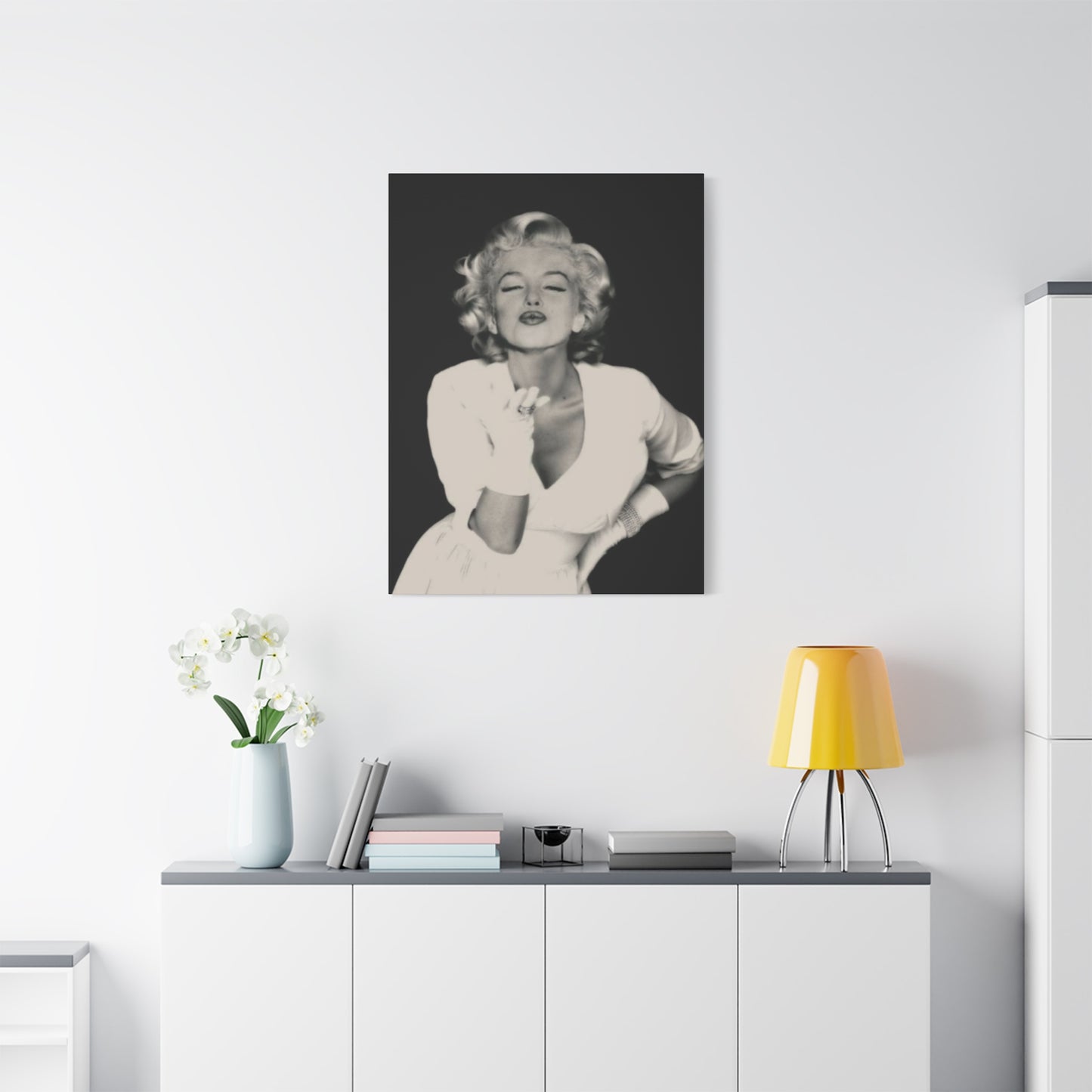 Beautiful Marilyn Monroe Flying Kiss Candid Photo Wall Art & Canvas Prints