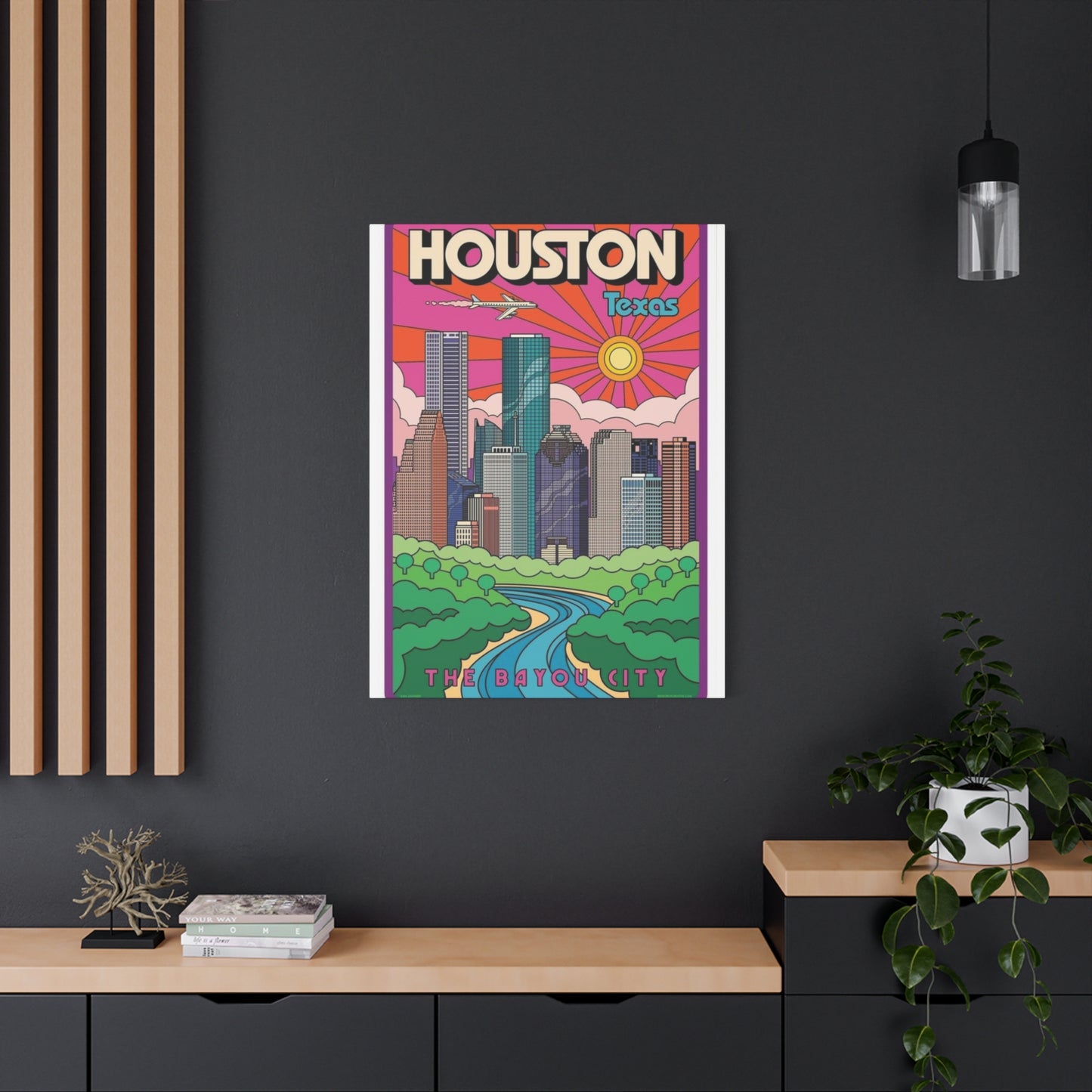 Houston City Graffiti Skylines Wall Art & Canvas Prints