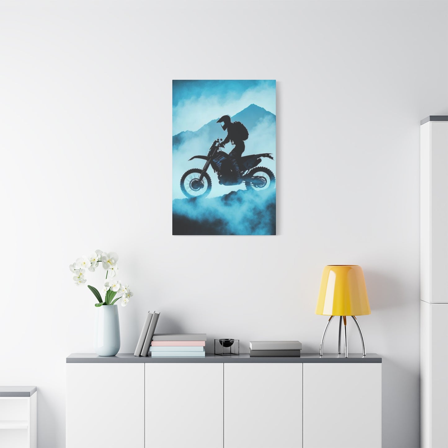 Mountain Biking Motorcycle Wall Art & Canvas Prints