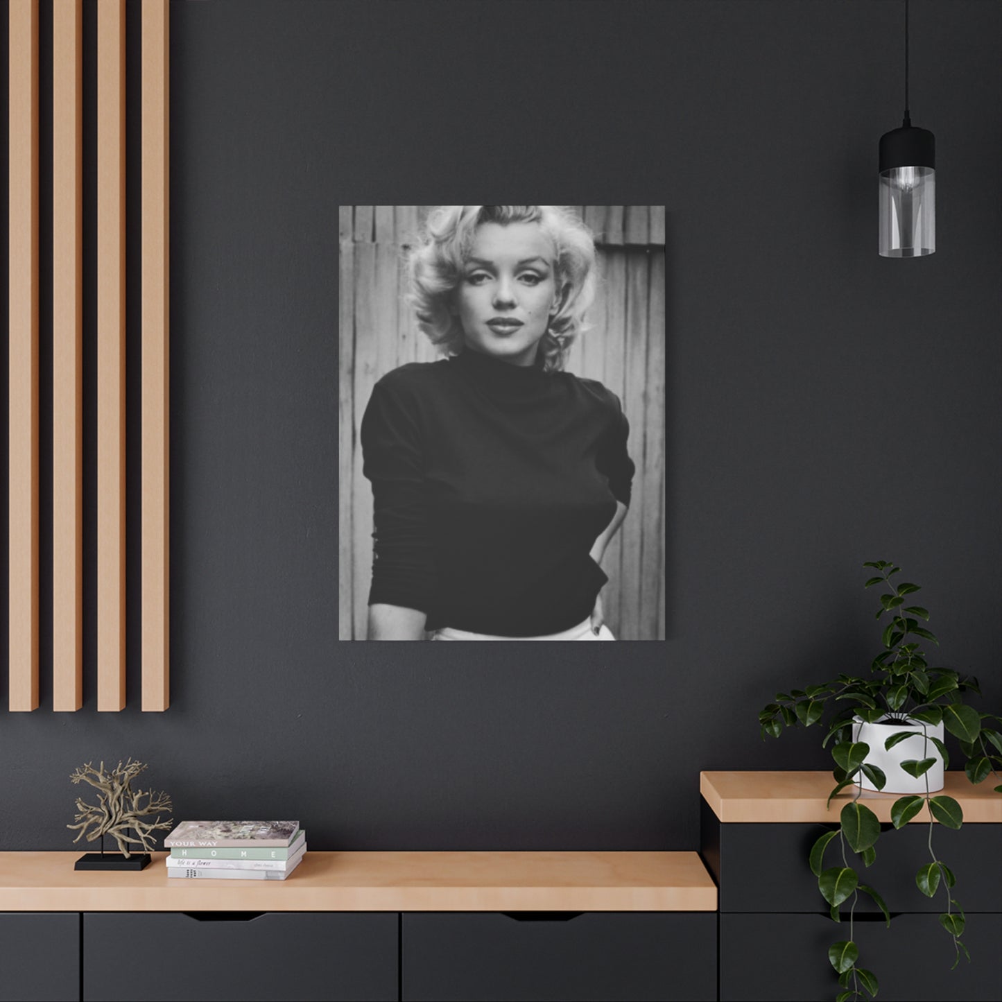 Black & White Marilyn Monroe Beautiful Poster Wall Art & Canvas Prints