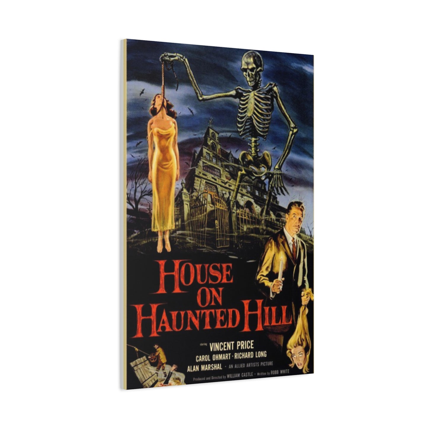 House Of Haunted Hills Horror Movie Poster Wall Art & Canvas Prints