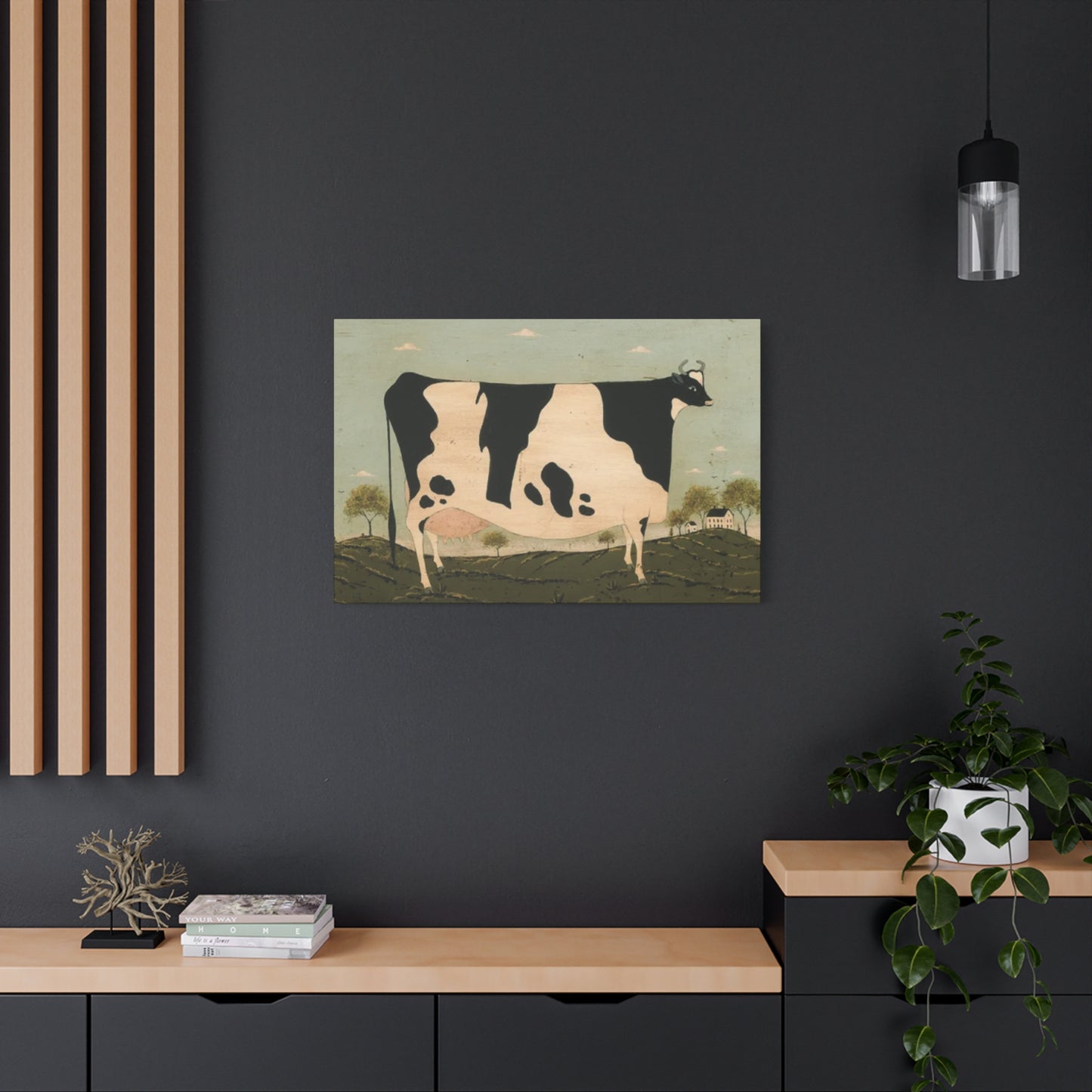 Black And White Cow Kimble Warren Wall Art & Canvas Prints