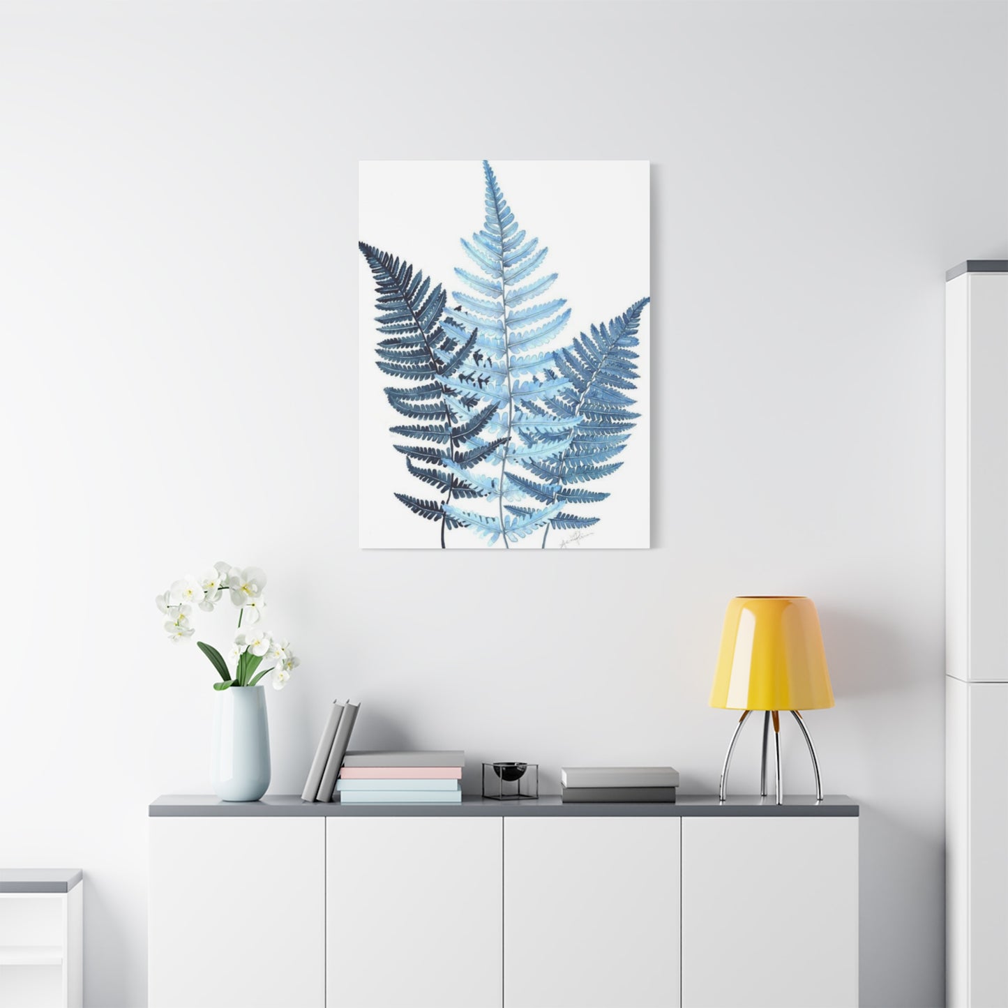 Blue Leaves Entryway Wall Art & Canvas Prints