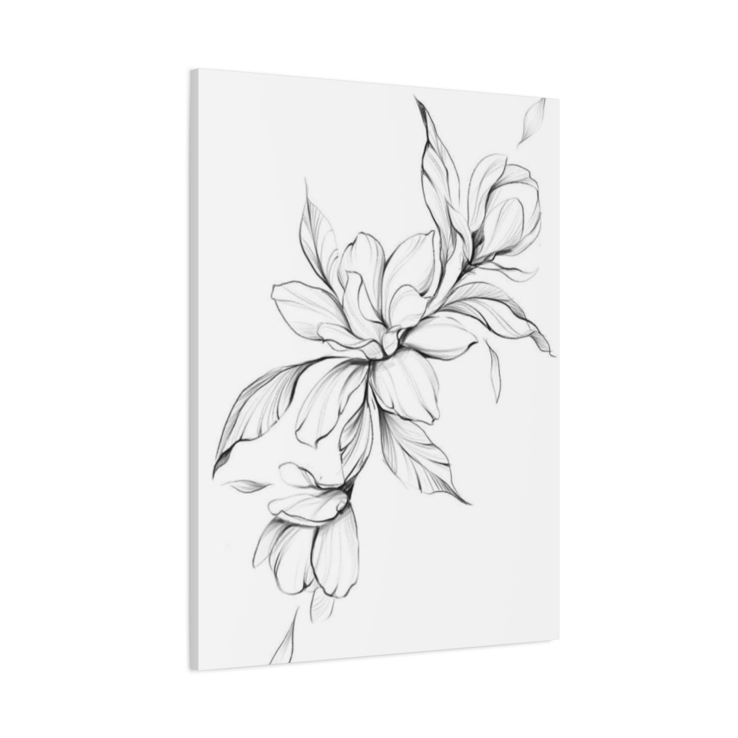 Greyscale Magnolia Flower Painting Wall Art & Canvas Prints