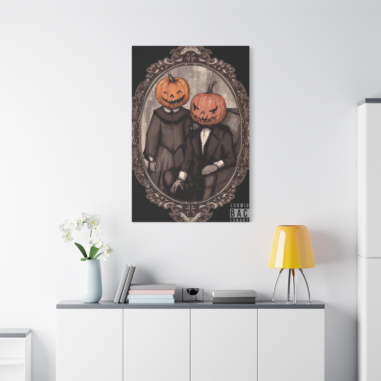 Halloween Couple Wall Art & Canvas Prints