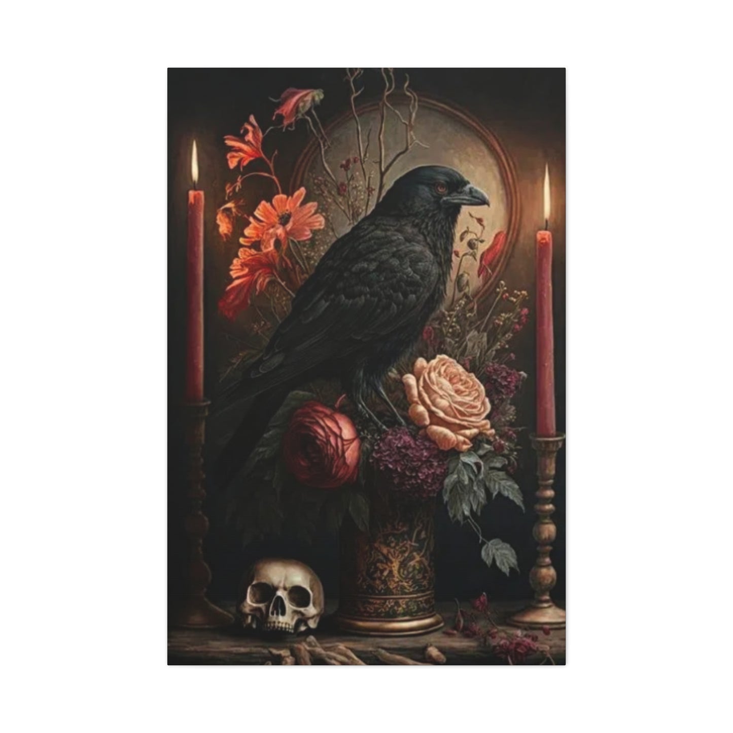 Scary Crow Halloween Wall Art & Canvas Prints