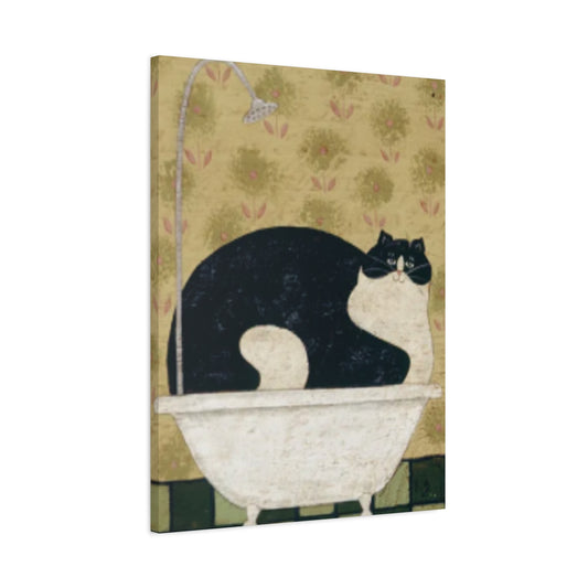 Fat Cat Taking A Bathe Kimble Warren Wall Art & Canvas Prints