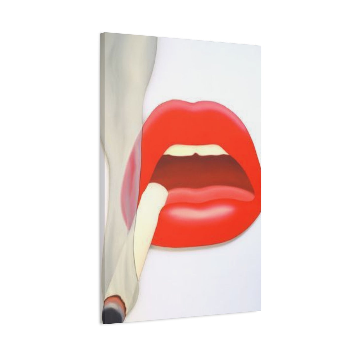 Smoking Lips Painting Wall Art & Canvas Prints