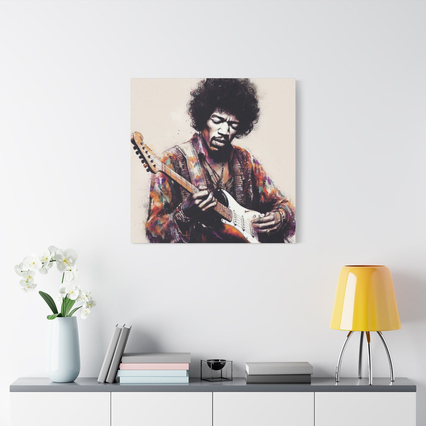 Jimi Hendrix Colorful Poster Wall Art & Canvas Prints