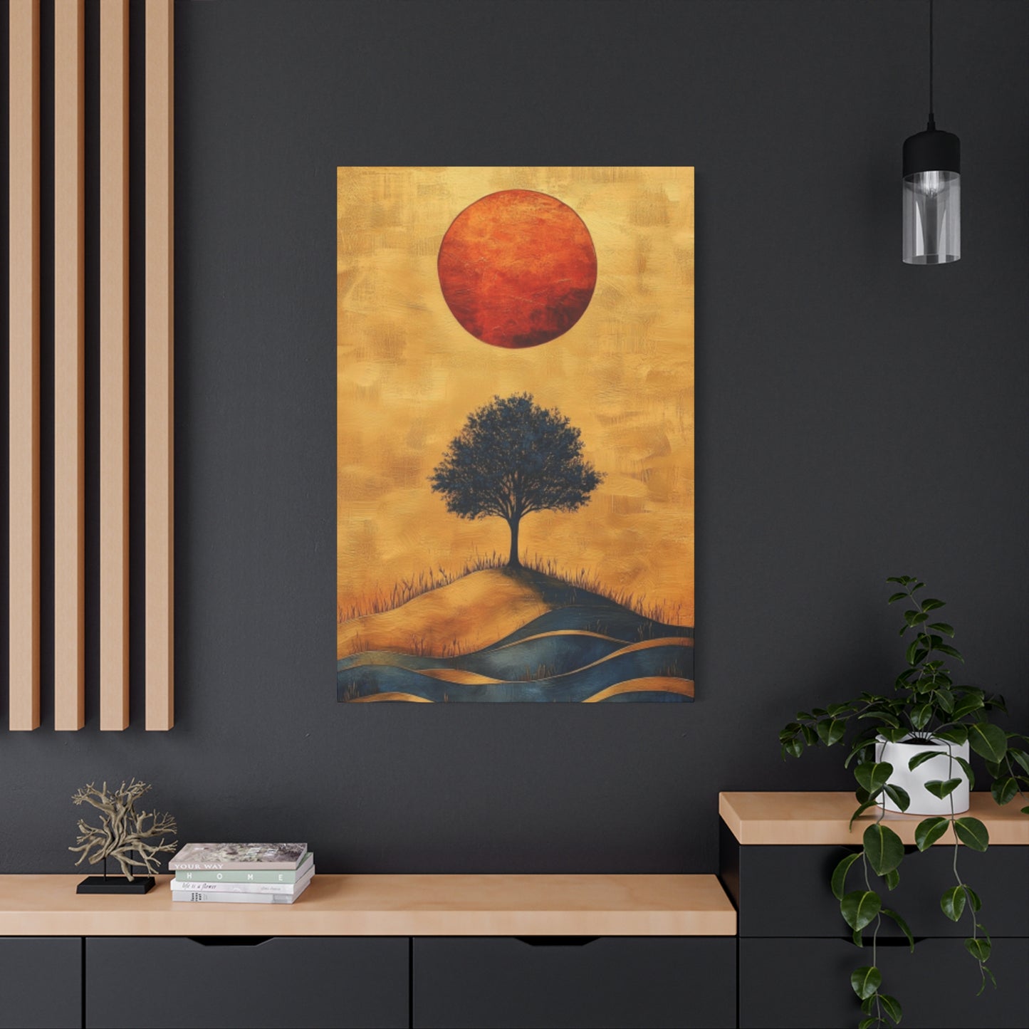 Sun And Tree Modernism Wall Art & Canvas Prints