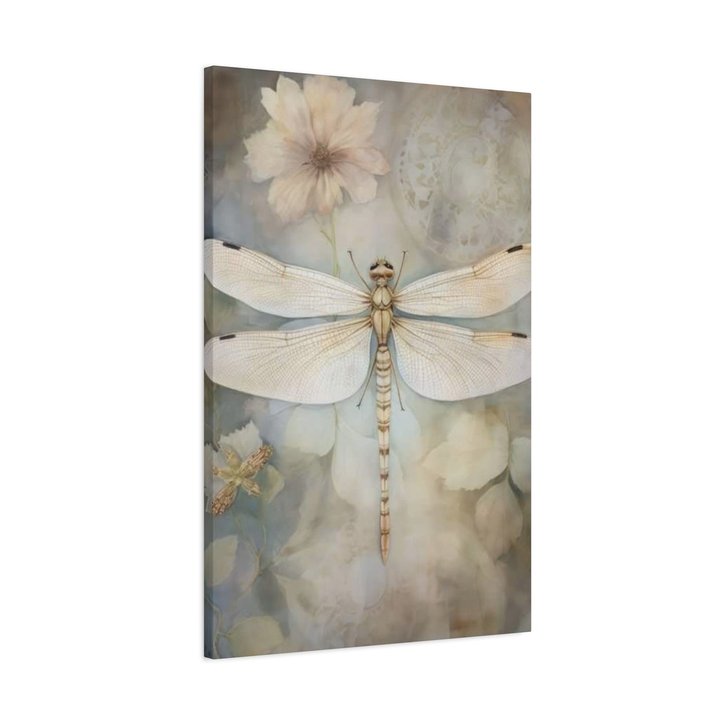 Earthy Creamy Dragonfly Wall Art & Canvas Prints