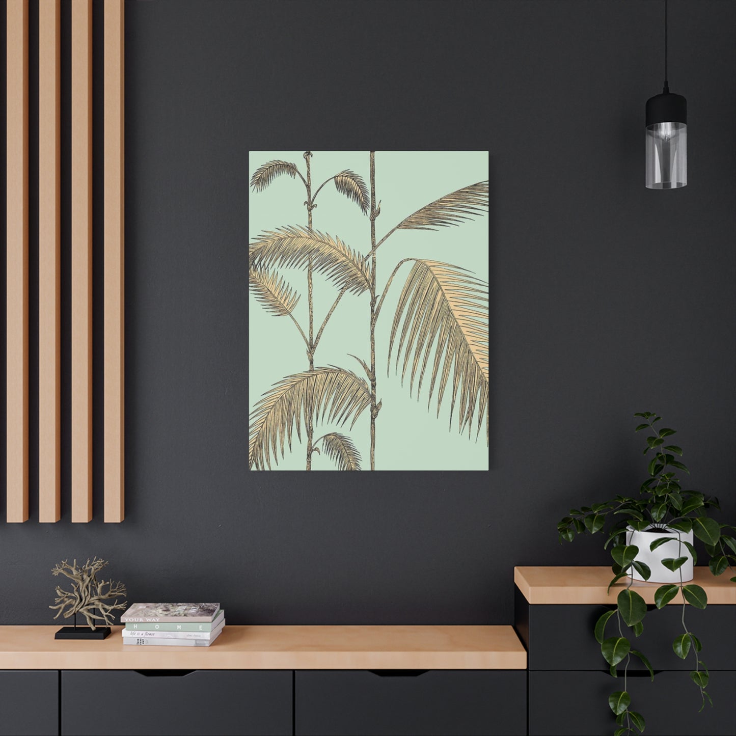 Palm Tree Brown Leaves Close Up Wall Art & Canvas Prints