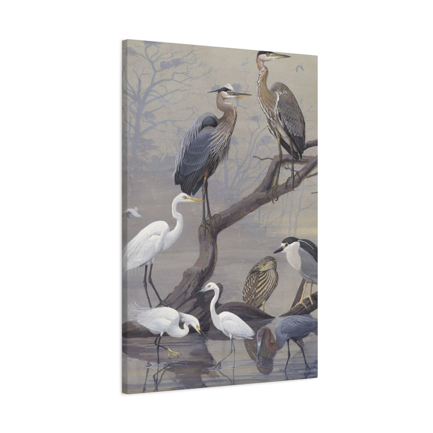 Herons Painting Wall Art & Canvas Prints