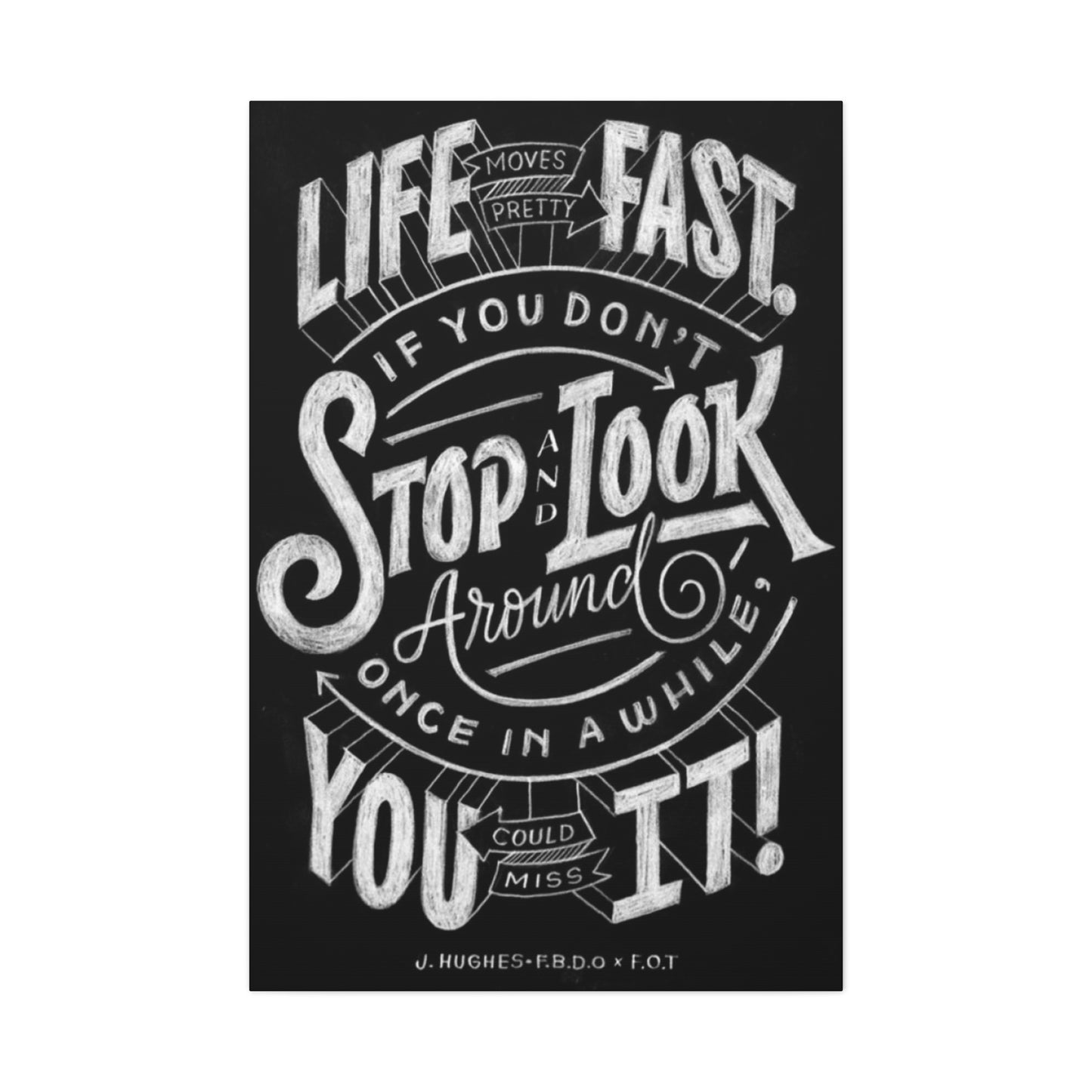 Stop Look Chalkboard Wall Art & Canvas Prints