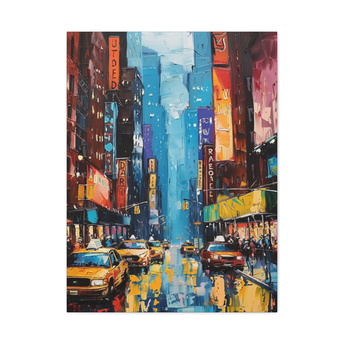 Rainy Streets Of New York City Skyline Wall Art & Canvas Prints