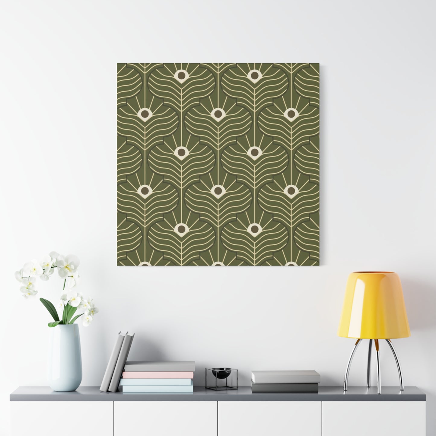 Green Pattern In Moroccan Wall Art & Canvas Prints