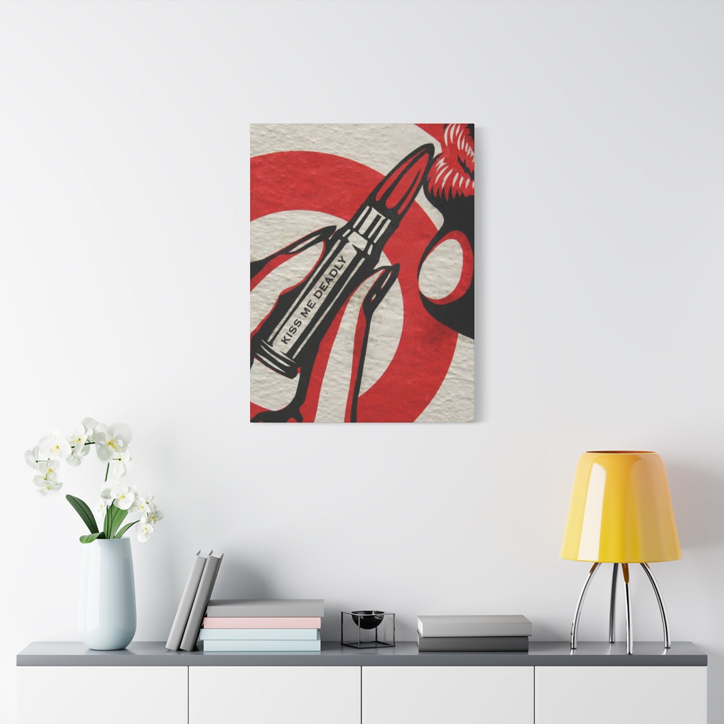 Kiss Me Deadly Lips Wall Art & Canvas Prints