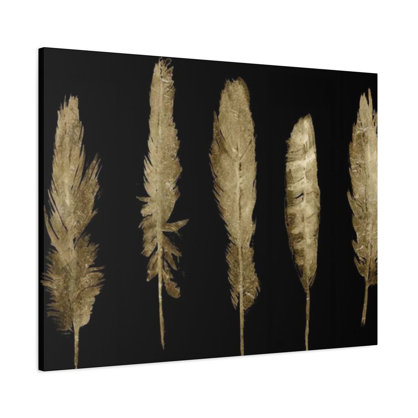 Golden Feather Wall Art & Canvas Prints