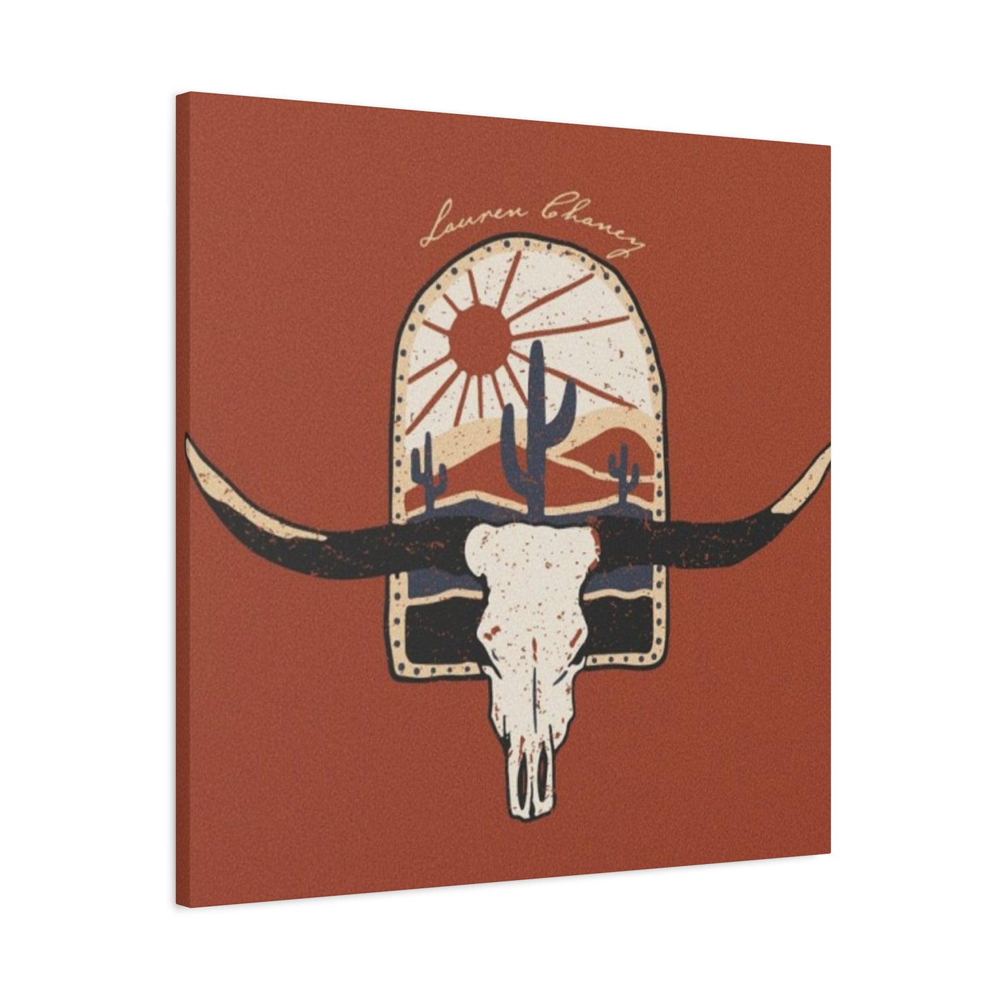 Logo Of Bull Long Horn Wall Art & Canvas Prints