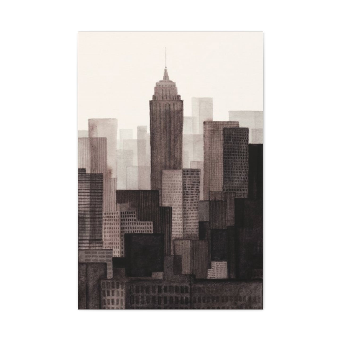 Black & White City Skyline NYC Skyline Wall Art & Canvas Prints