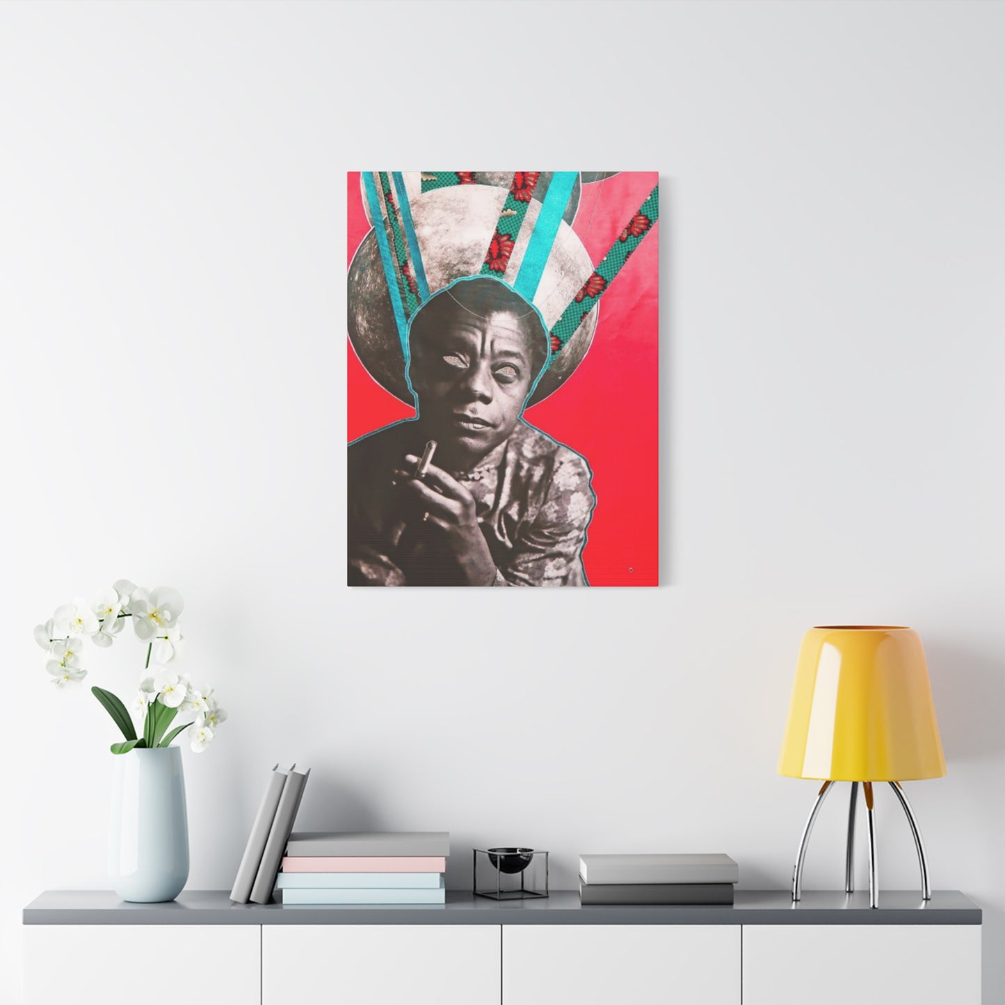 High Man Painting Mixed Media Wall Art & Canvas Prints