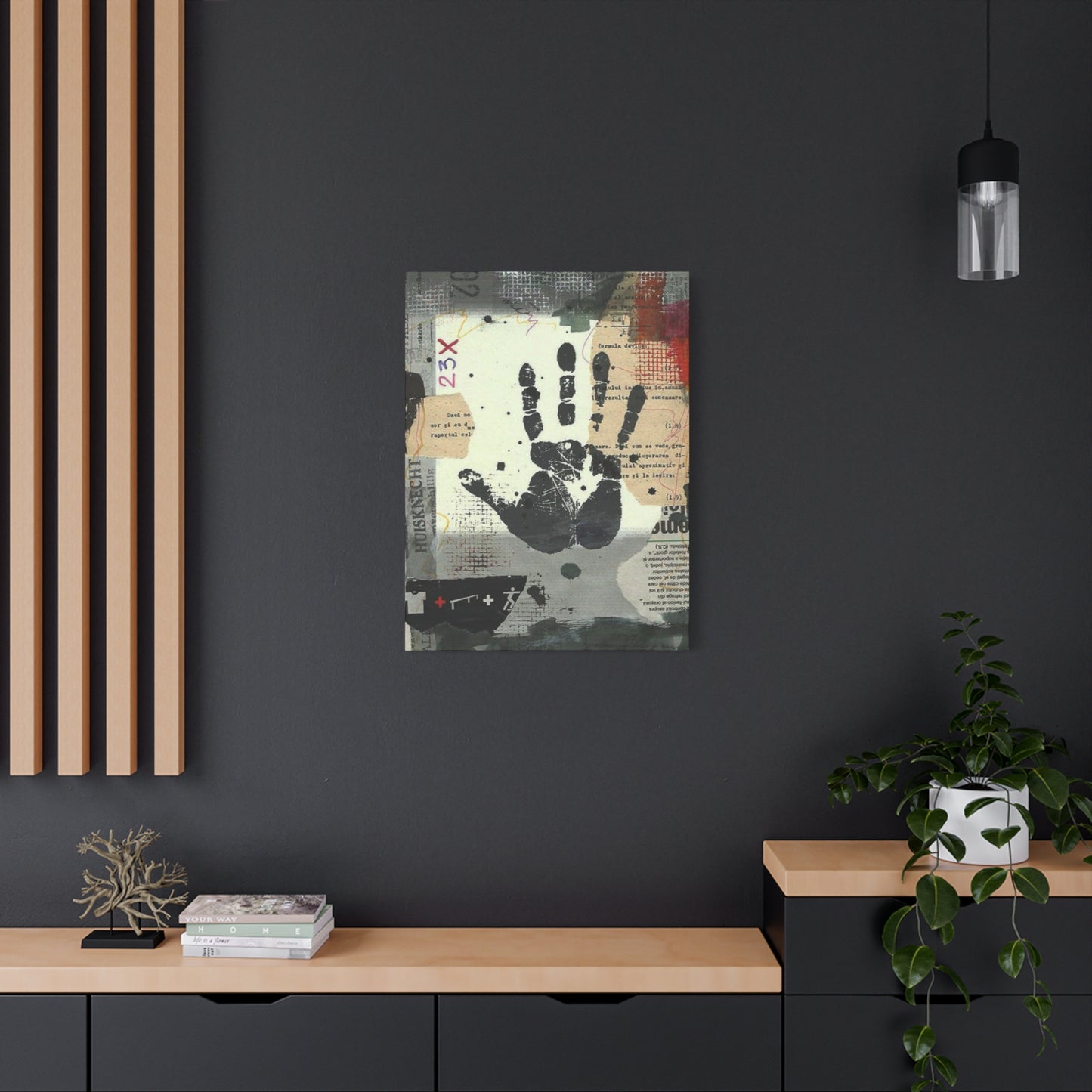 Handprint Abstract Mixed Media Wall Art & Canvas Prints