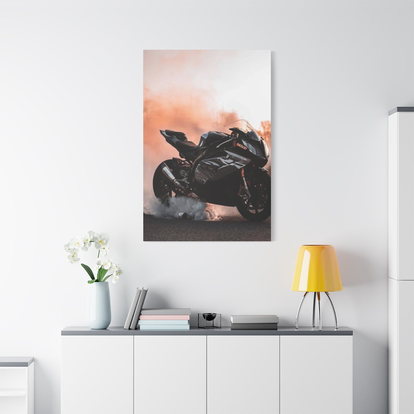 Superbike Burnout Motorcycle Wall Art & Canvas Prints