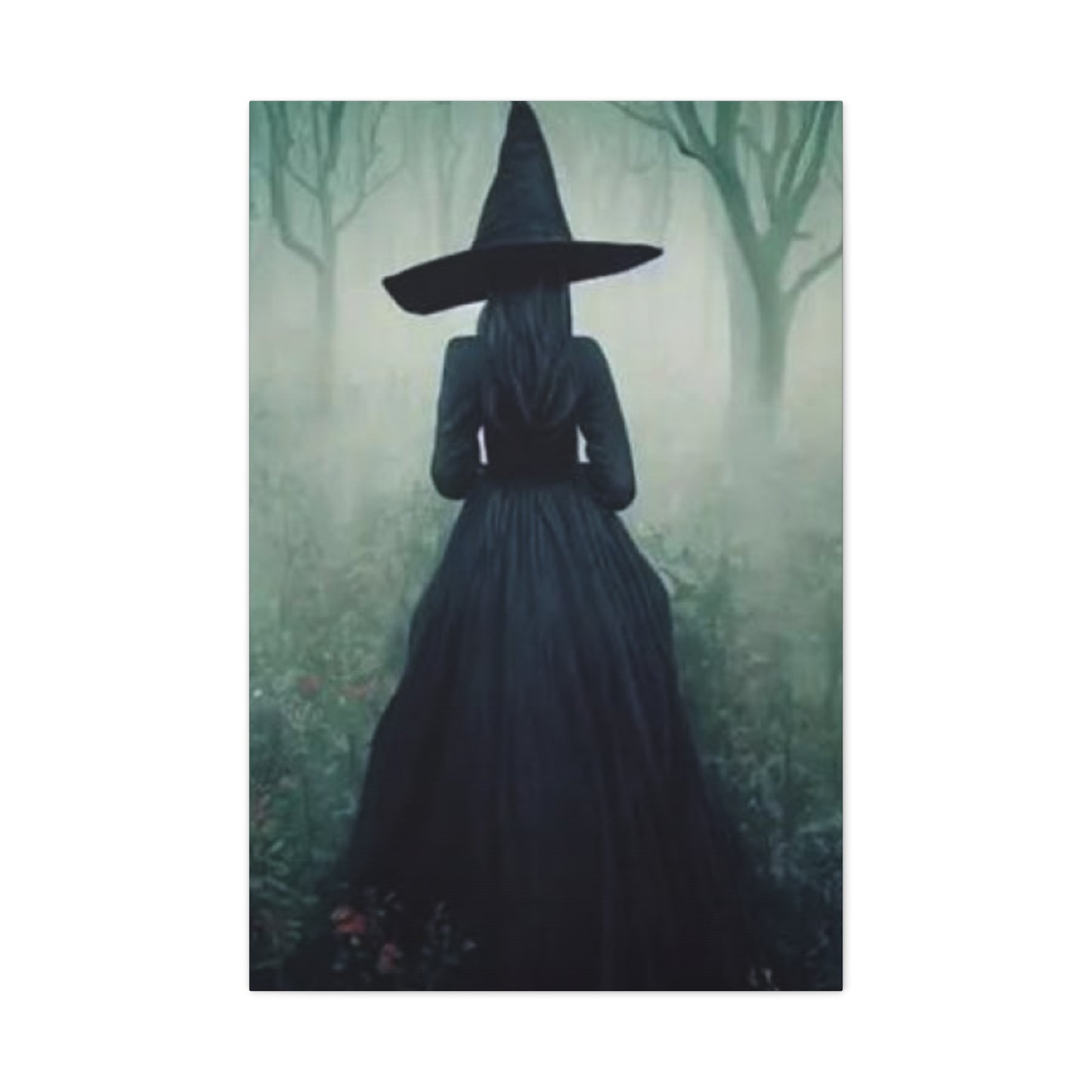 Halloween Witch Painting Wall Art & Canvas Prints