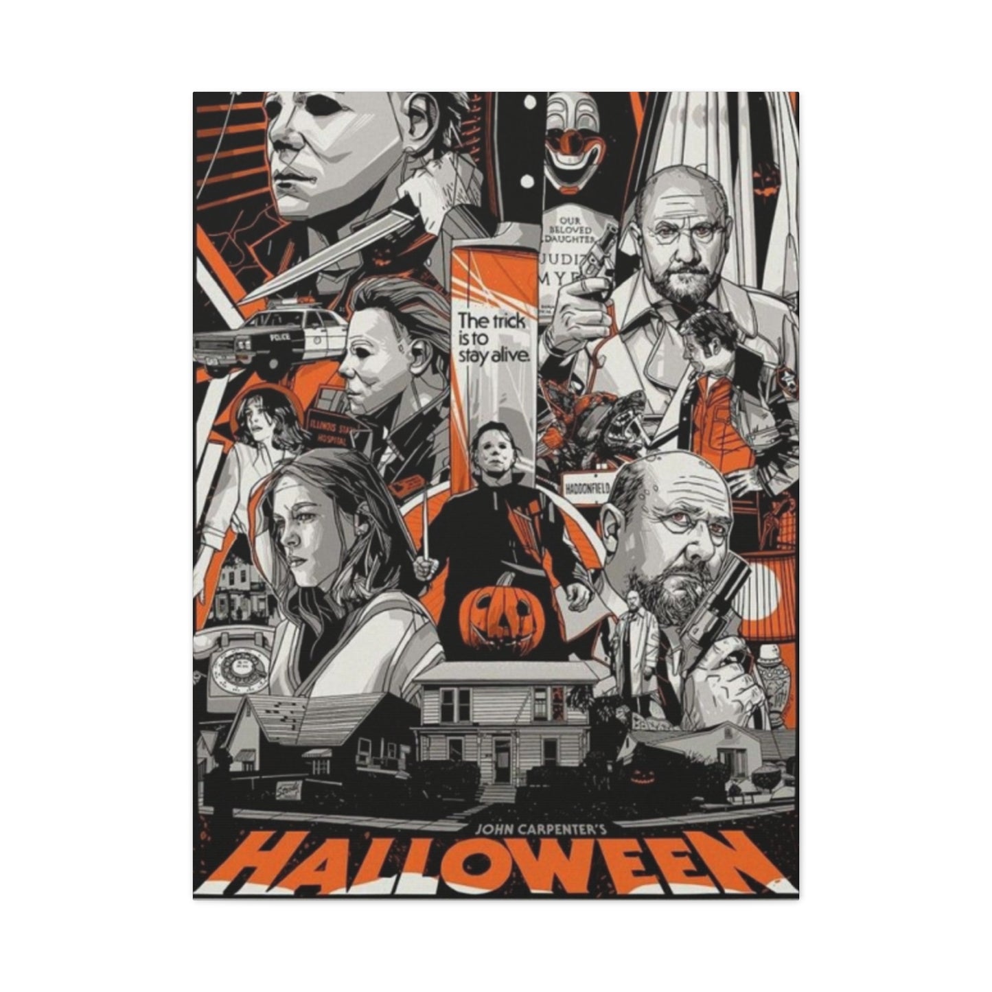 Halloween Horror Movie Poster Wall Art & Canvas Prints