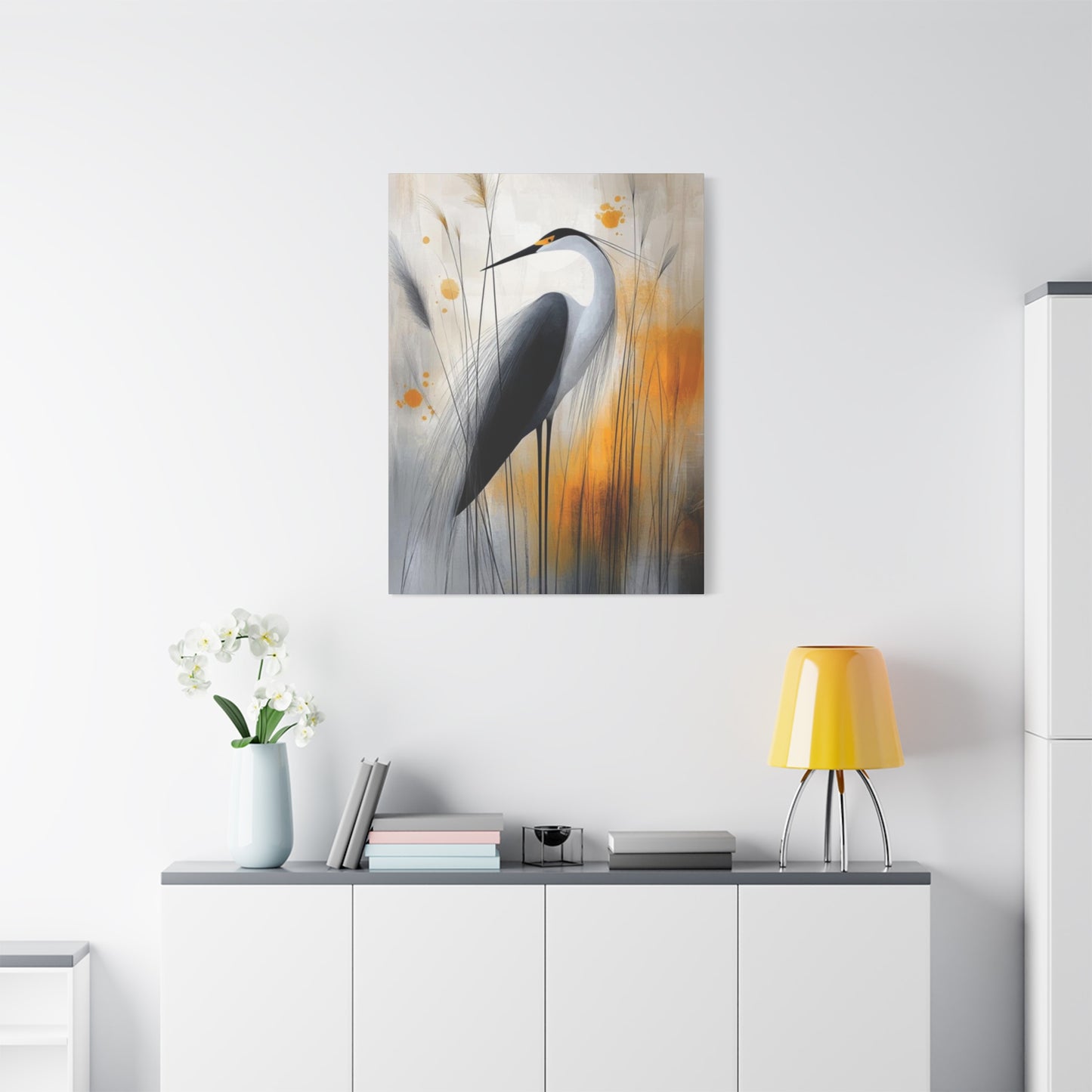 Beautiful Herons Drawing Wall Art & Canvas Prints