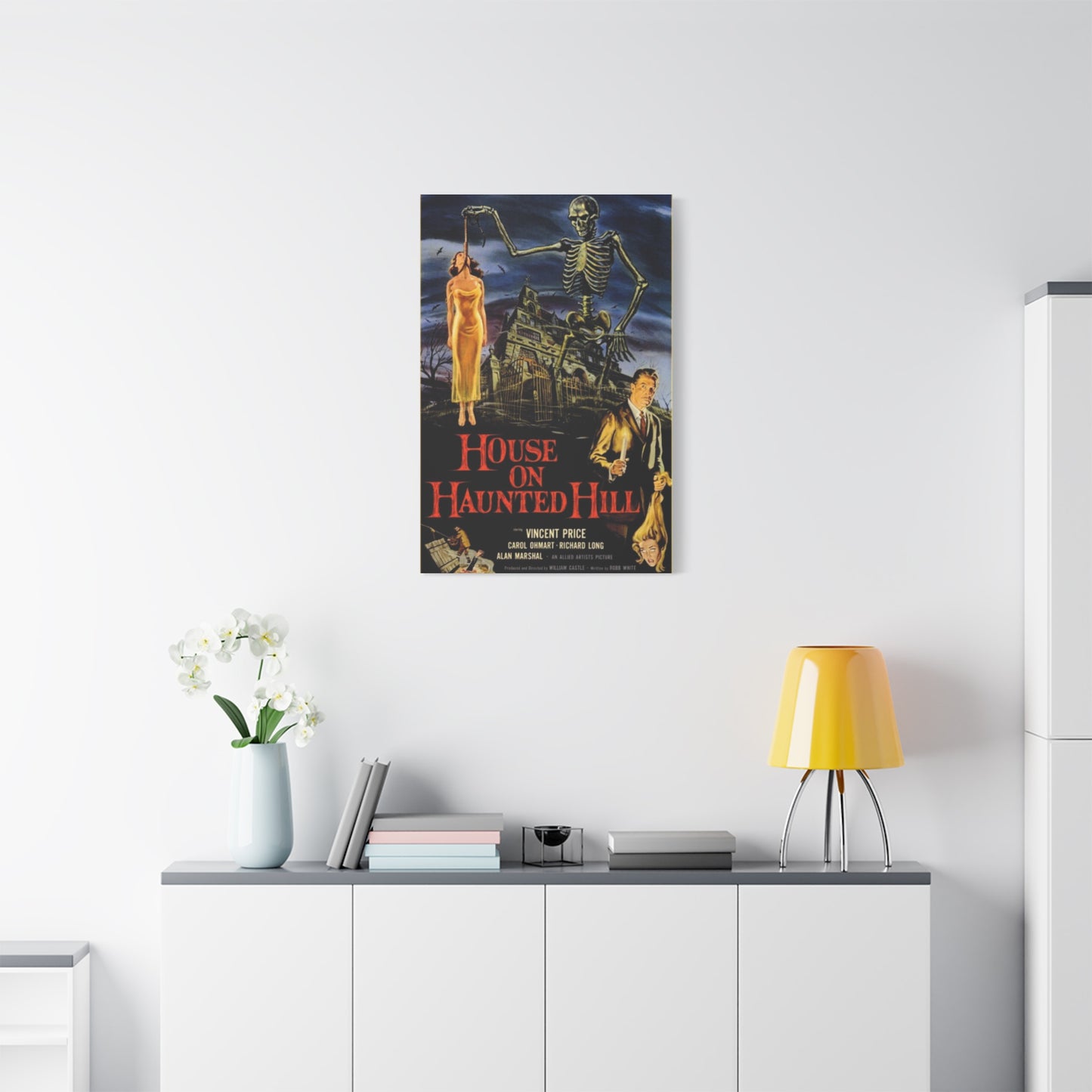 House Of Haunted Hills Horror Movie Poster Wall Art & Canvas Prints