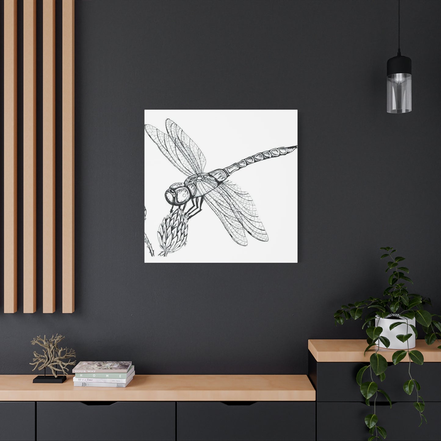 Black & White Dragonfly Wall Art & Canvas Prints