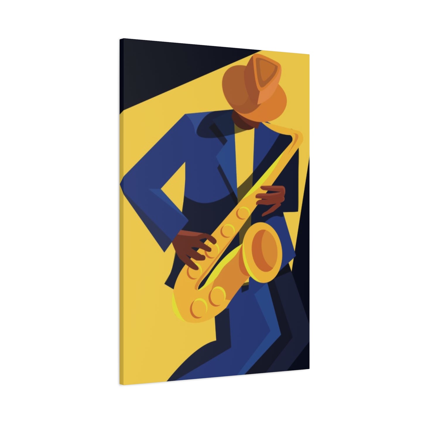 Artist With Saxophone Painting Jazz Wall Art & Canvas Prints