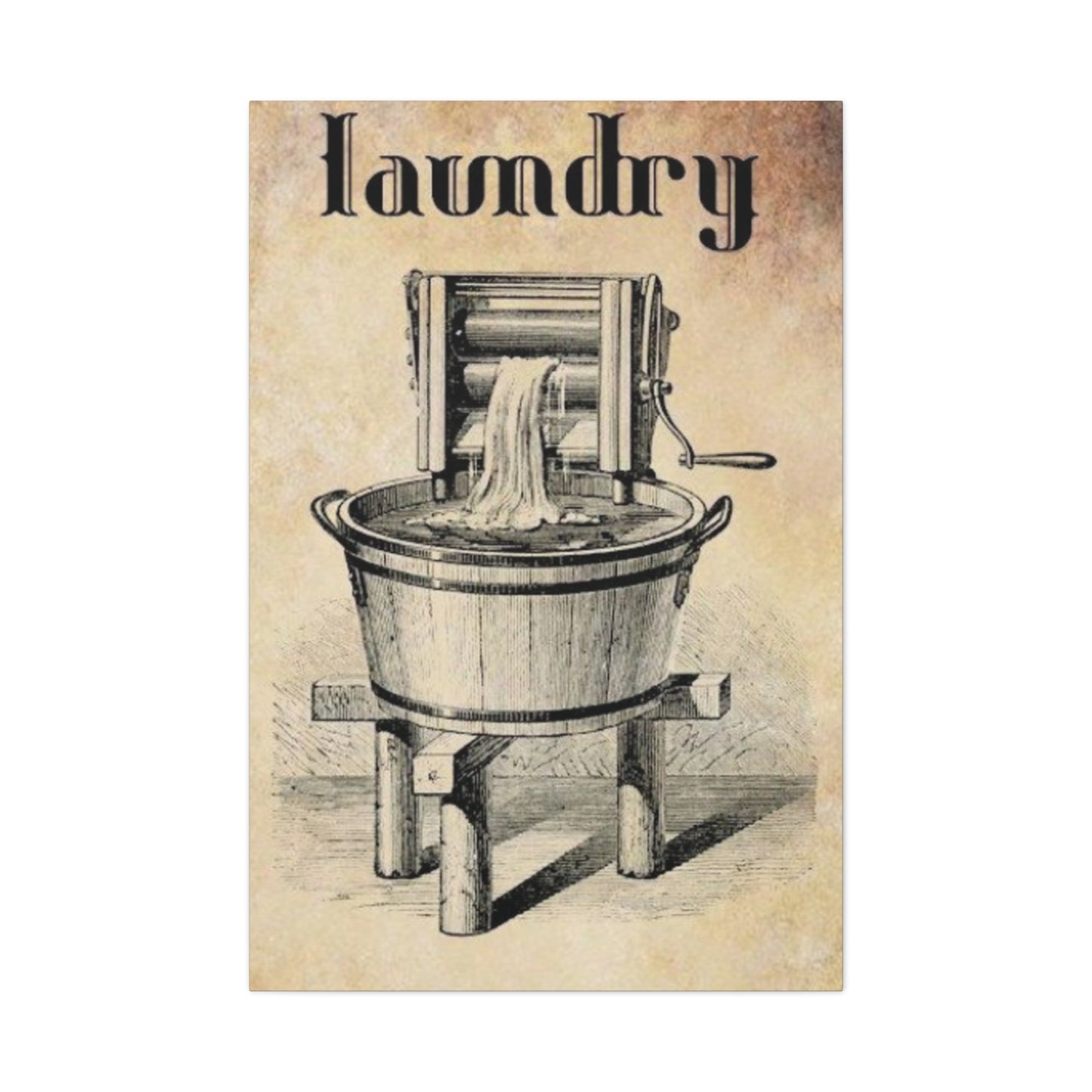 Vintage Washer Poster Laundry Wall Art & Canvas Prints