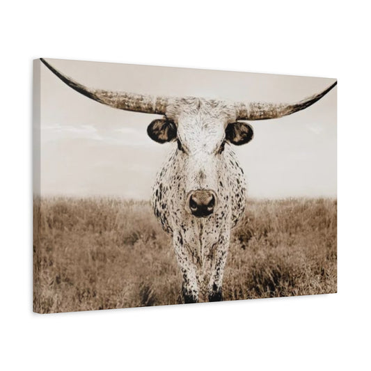 Straight Long Horn Wall Art & Canvas Prints