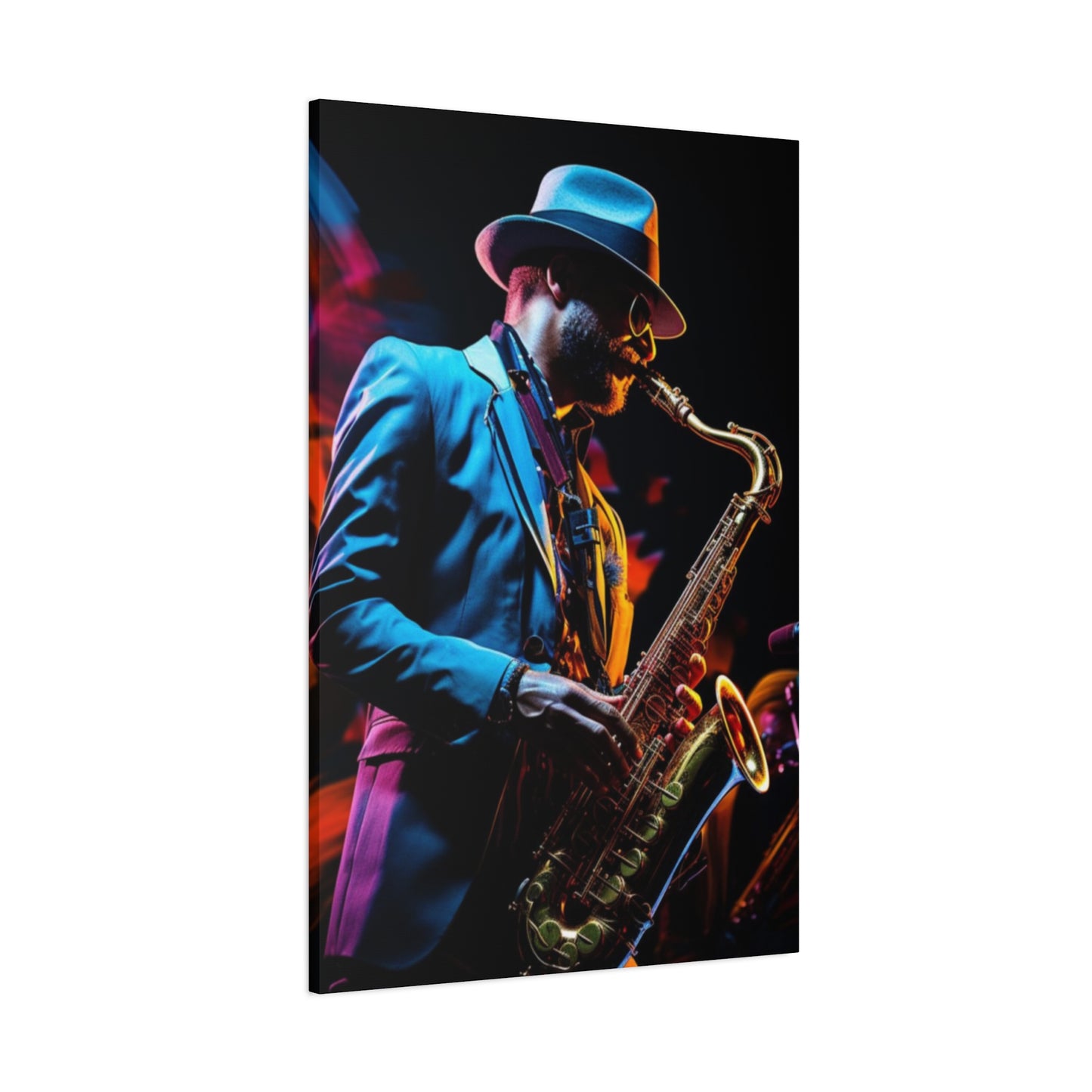 Artist With Saxophone Jazz Wall Art & Canvas Prints