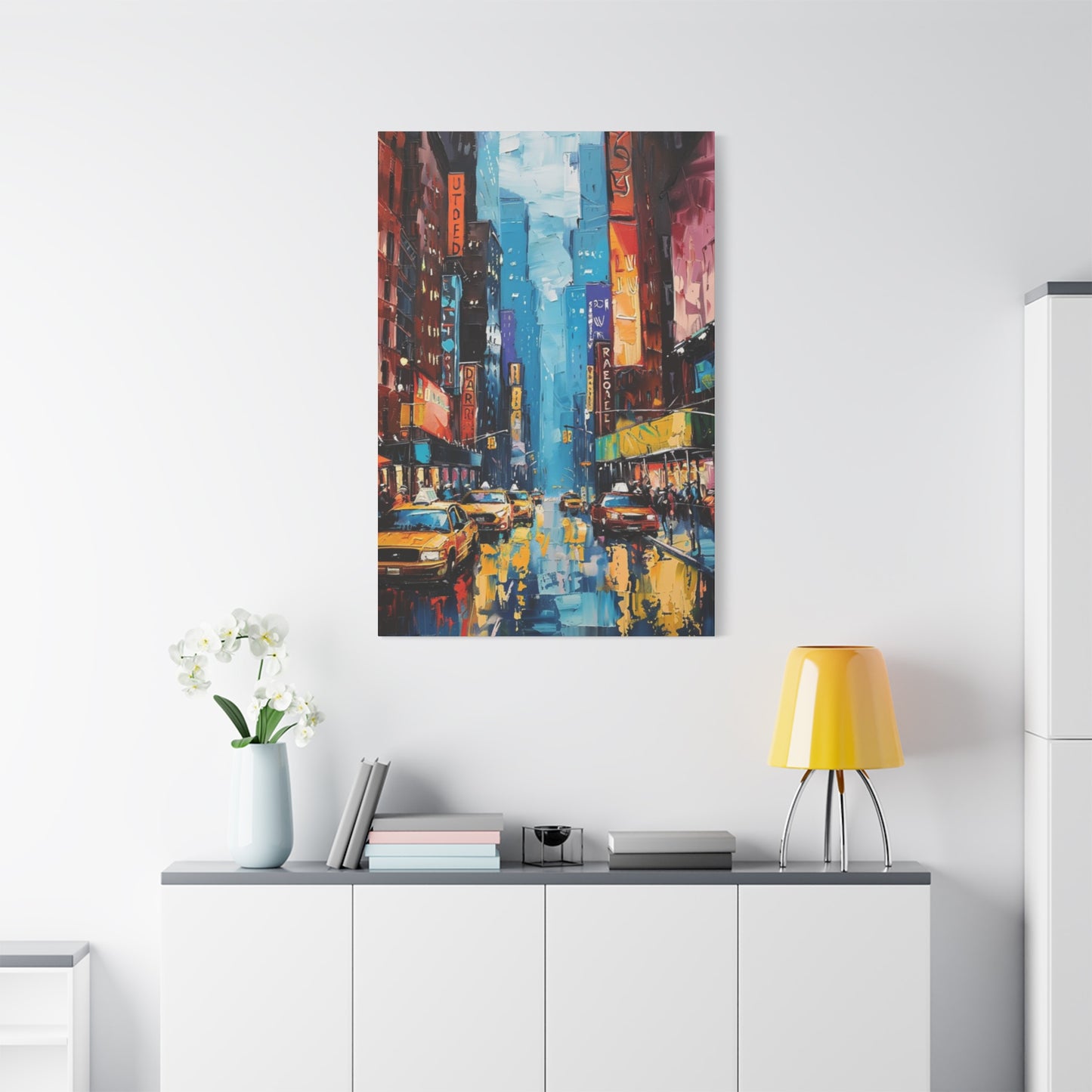 Rainy Streets Of New York City Skyline Wall Art & Canvas Prints