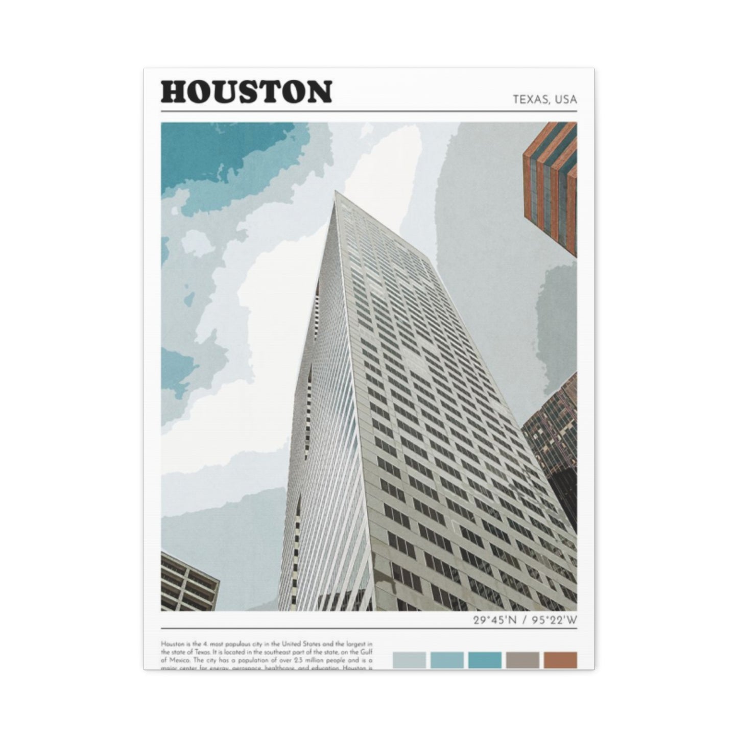 Building in Houston Skylines Wall Art & Canvas Prints