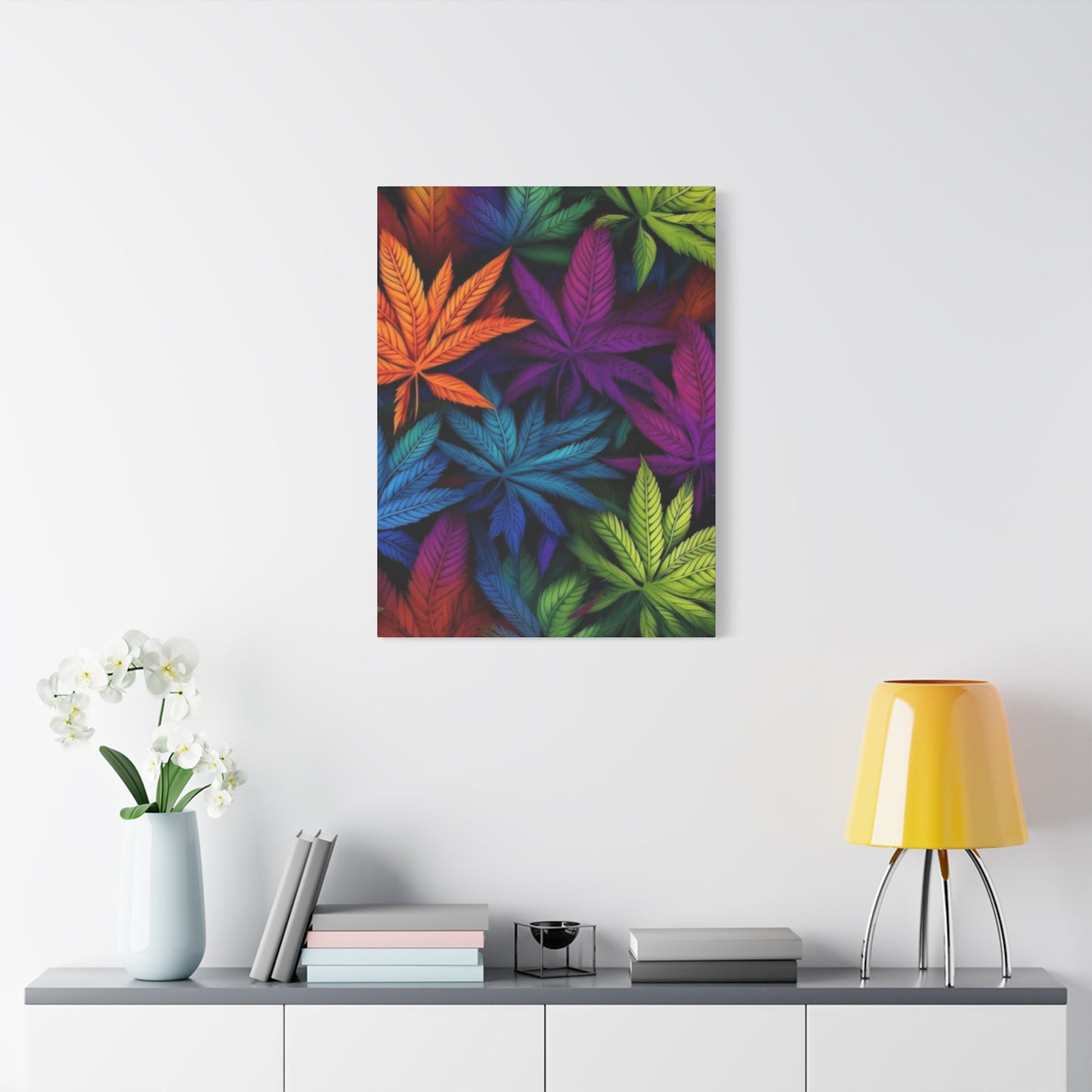 Colorful Cannabis Plant Marijuana Wall Art & Canvas Prints